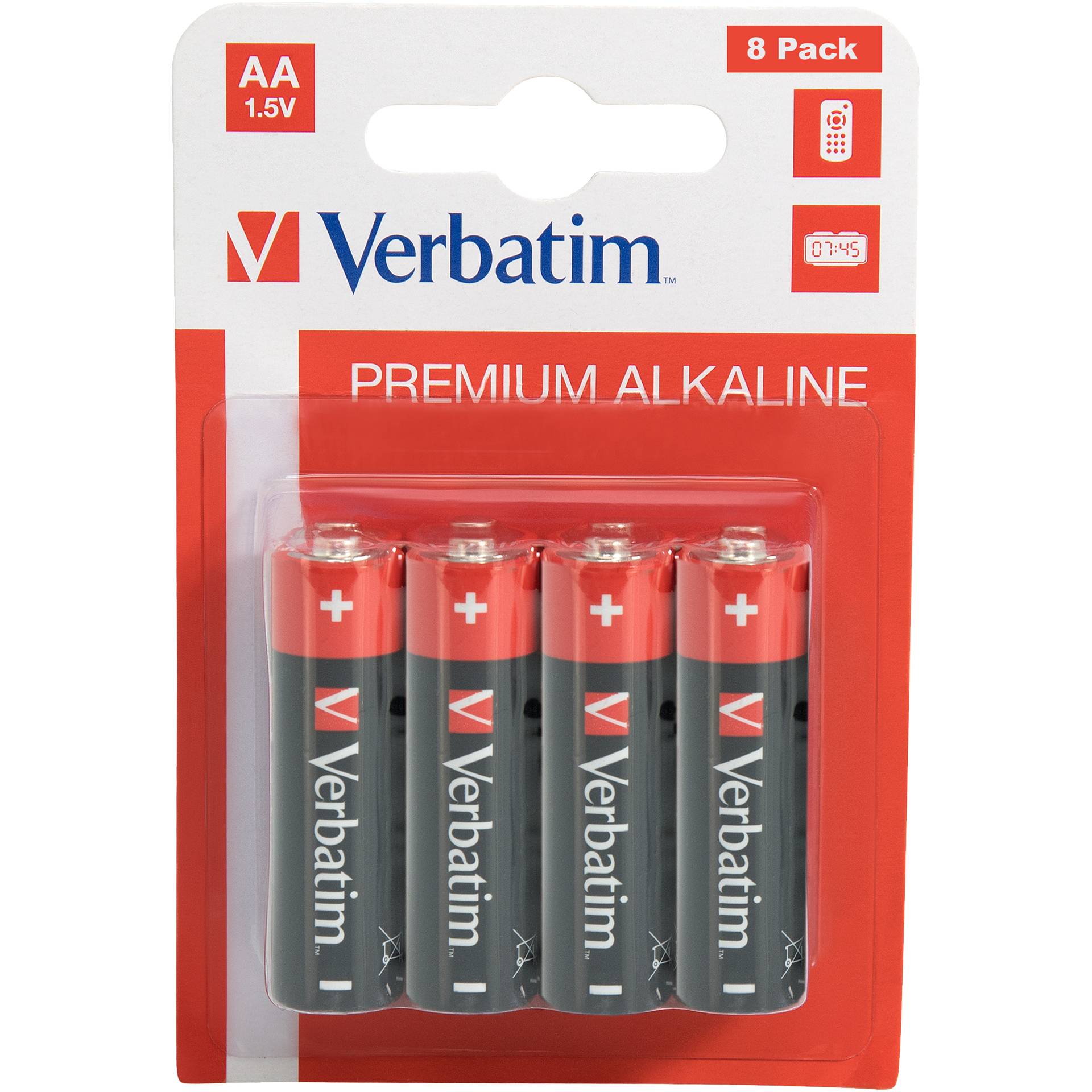 1x8 Verbatim Alkaline battery  Mignon AA LR6              49503