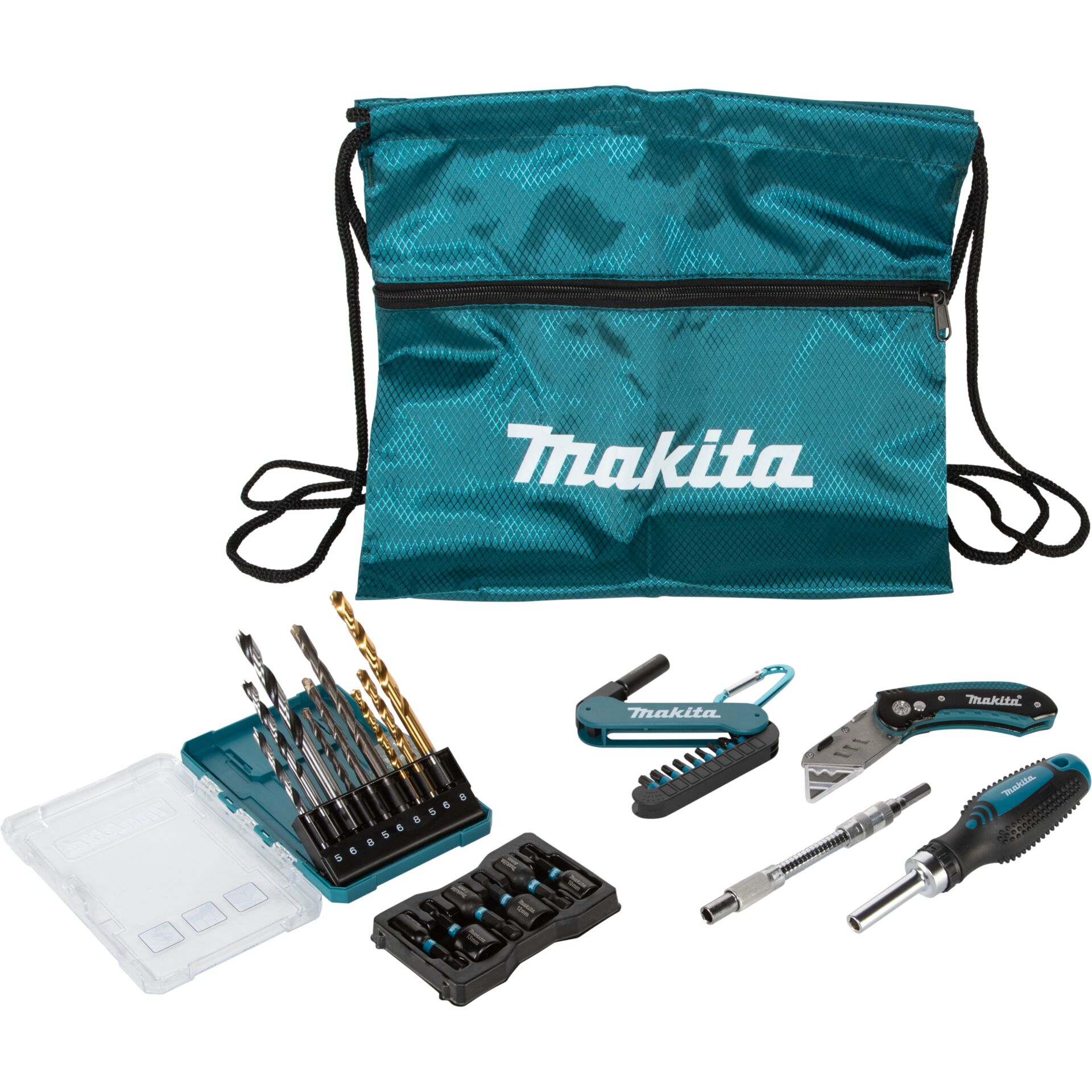 Bohrer-Set, Schraubendreher, Kreuzschlitz, Inbusschlüssel, Werkzeugkoffer, werkzeug-set, bohrset, tragetasche, metallbohrer, multi-tool