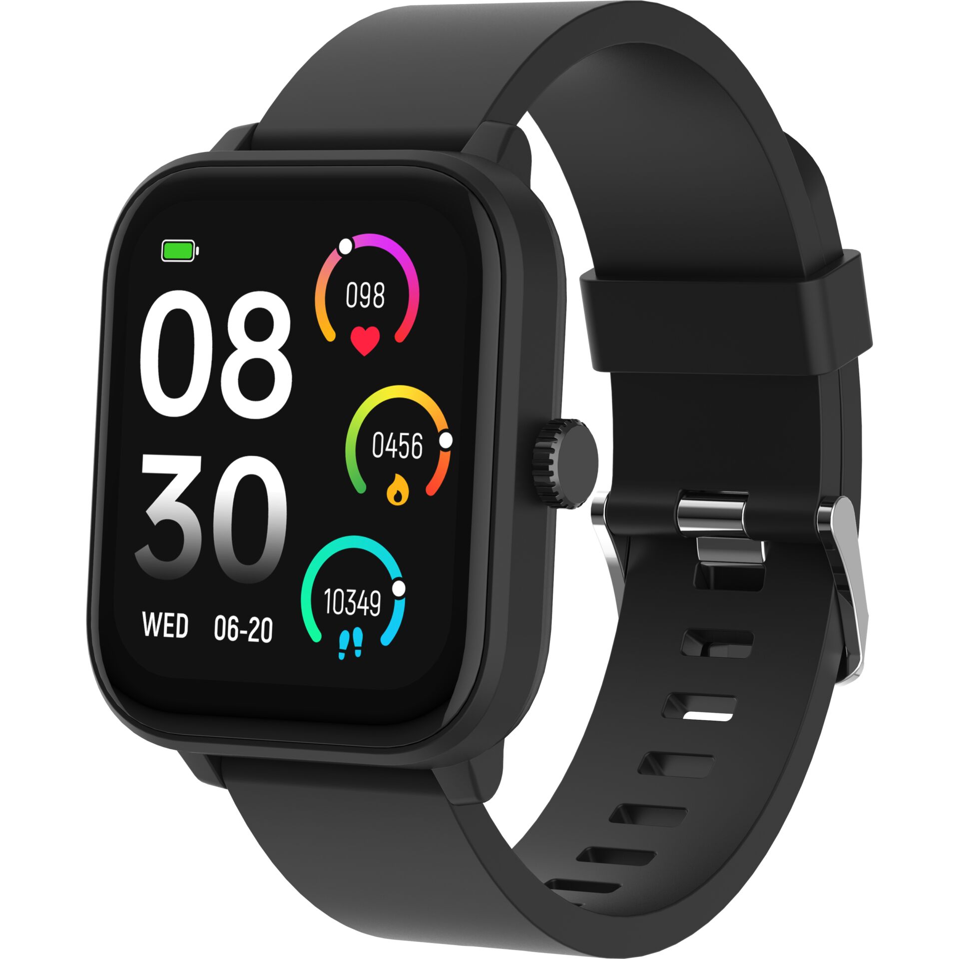 smartwatch, schwarz, digitalanzeige, fitness-Tracker, silicone-Armband
