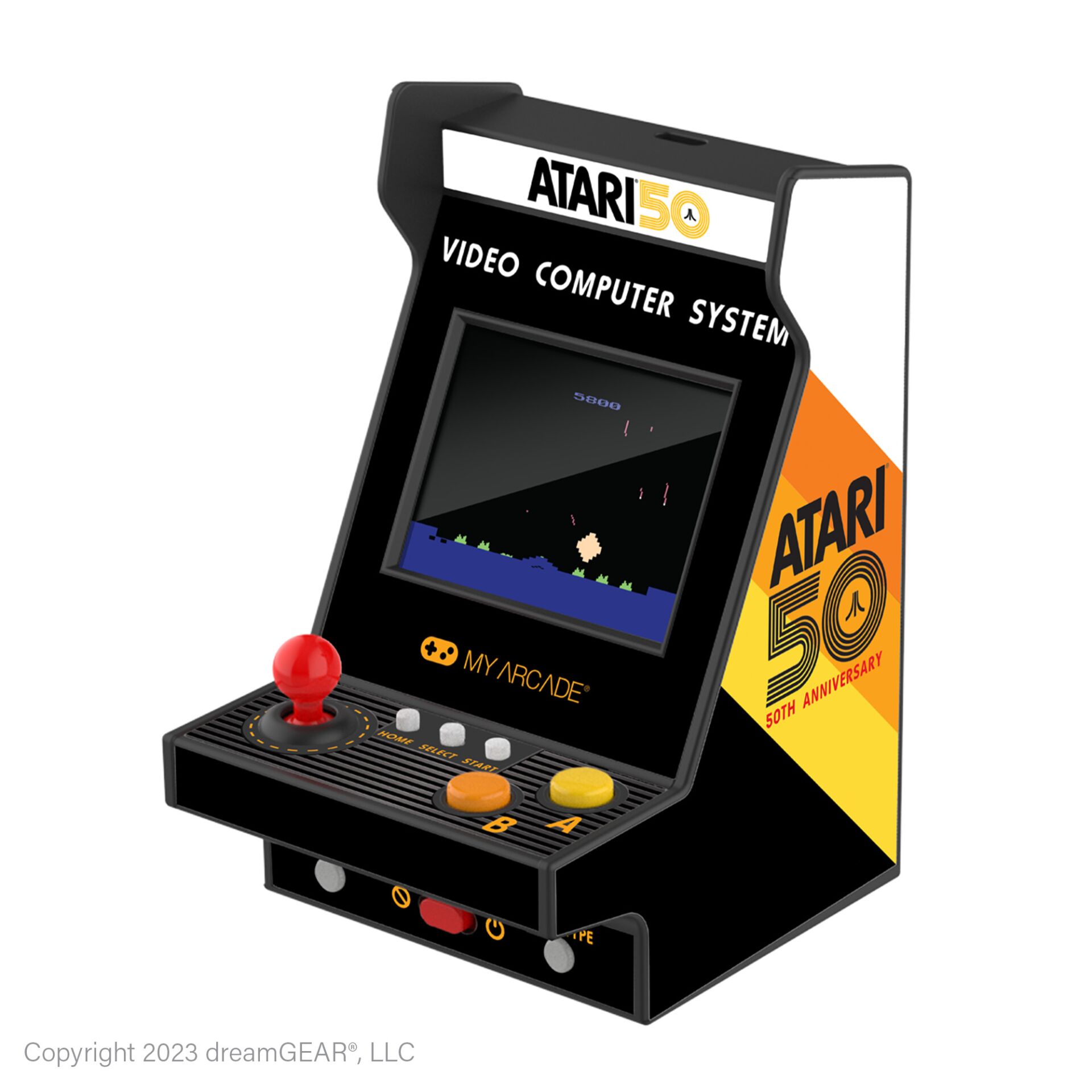 retro arcade, mini Konsole, Videospiel, Joystick, bunter Gehäuse
