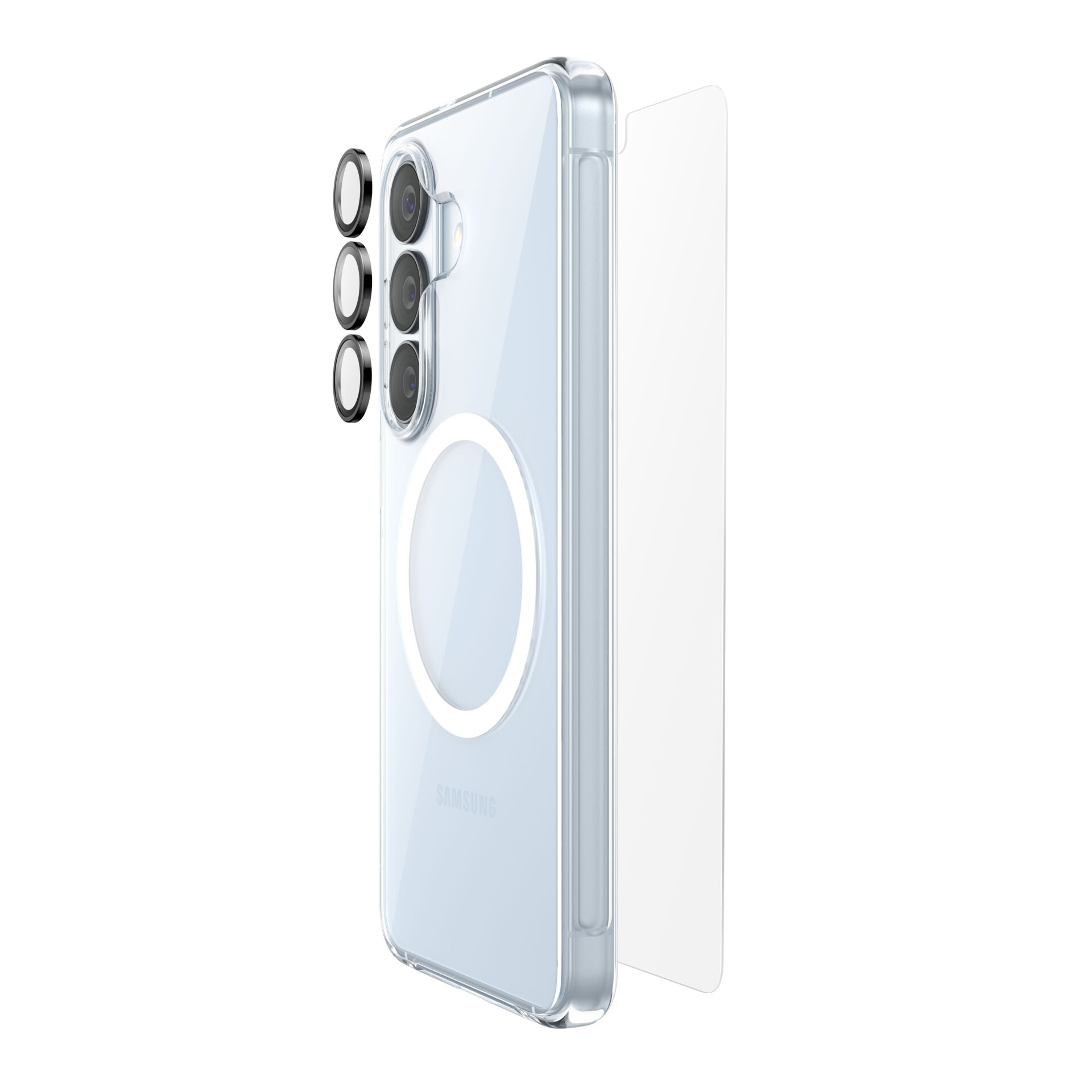 Handyhülle, Magnetischer Ring, Kamera-Träger, Transparent, Smartphone Zubehör