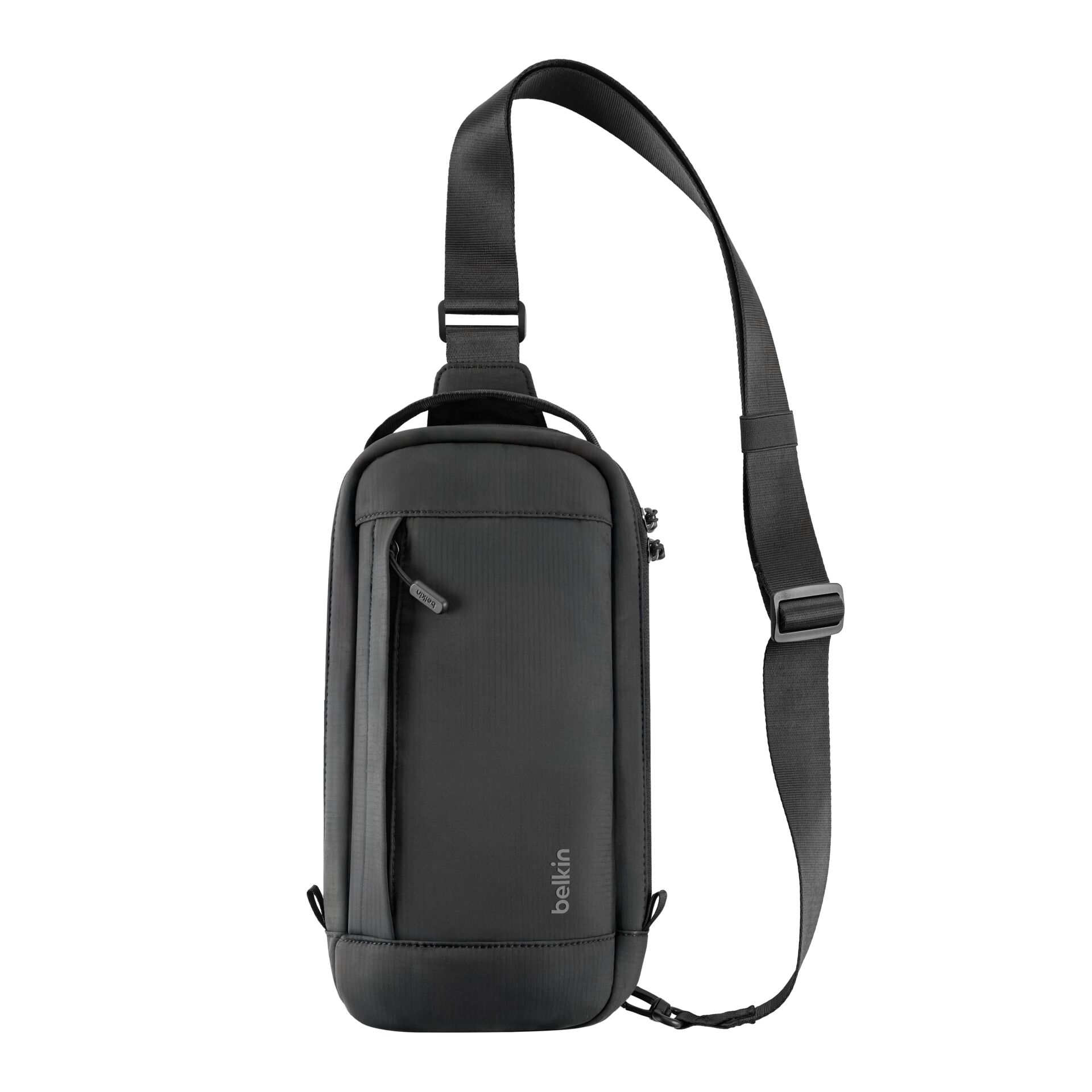 Schultertasche, Crossbody, Schwarz, Kompakt, gepaddet