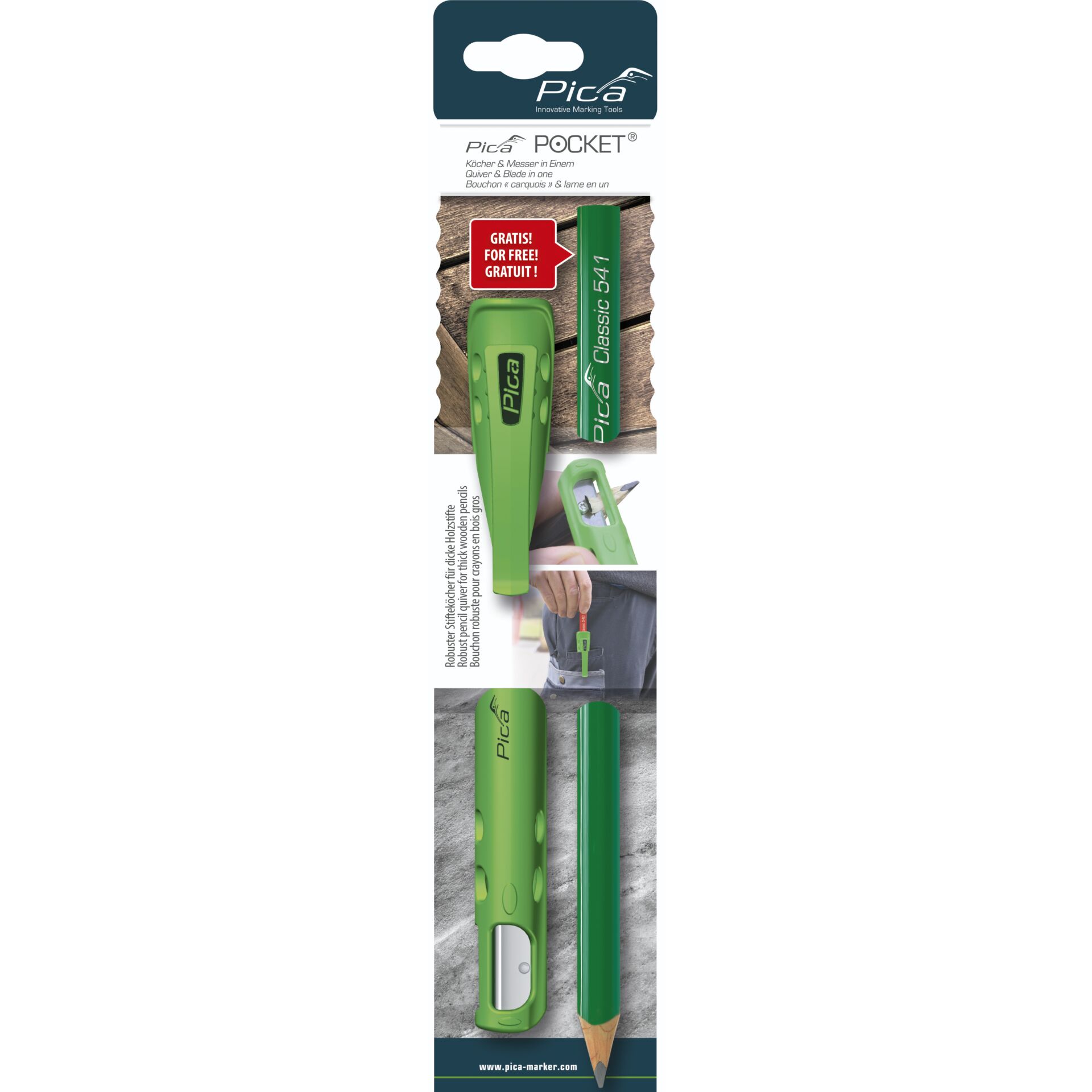 Pica Pocket with 1 Stone Carvers  Pencil 24cm