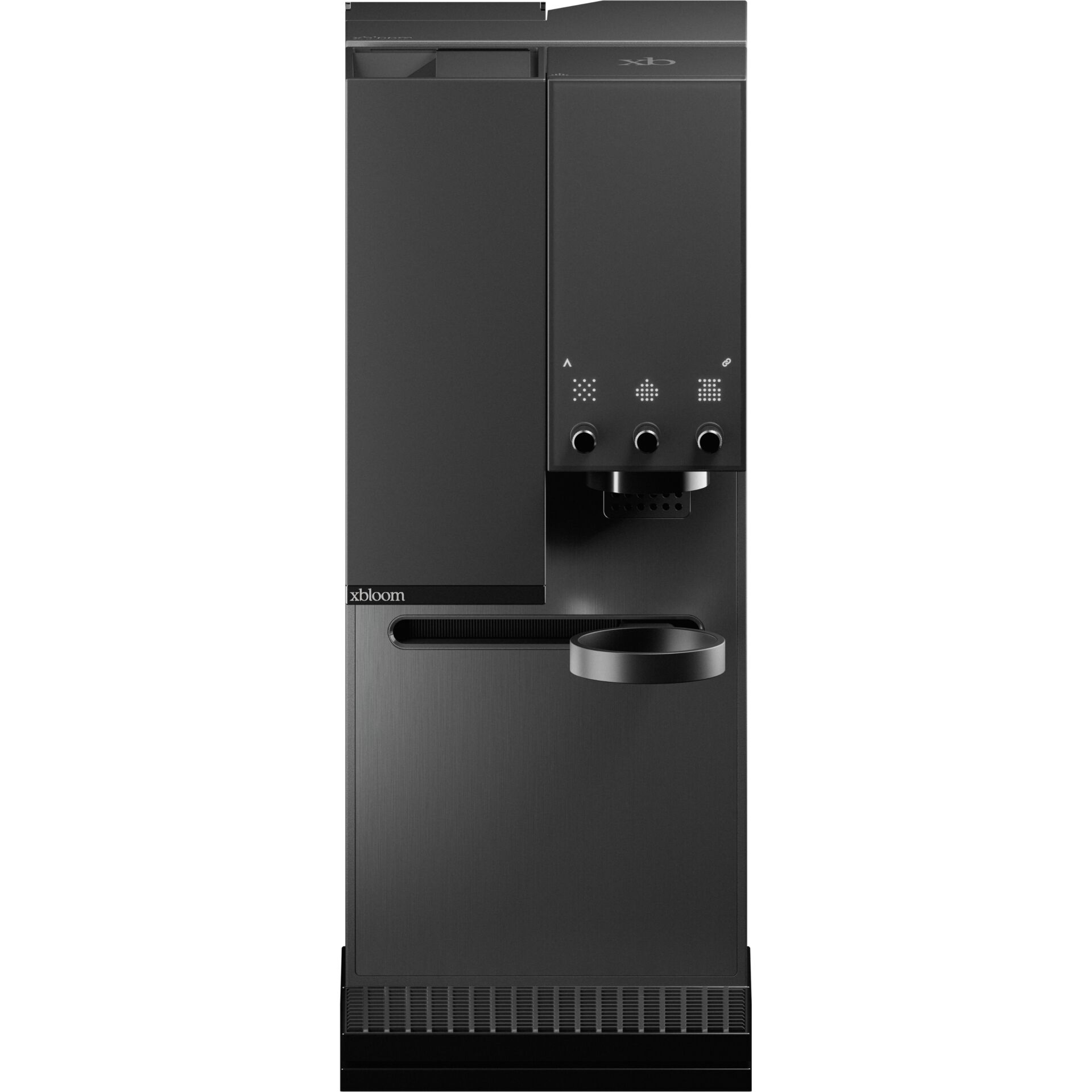 Kaffeemaschine, Kaffeevollautomat, Schwarz, Edles Metall, Tassenablage