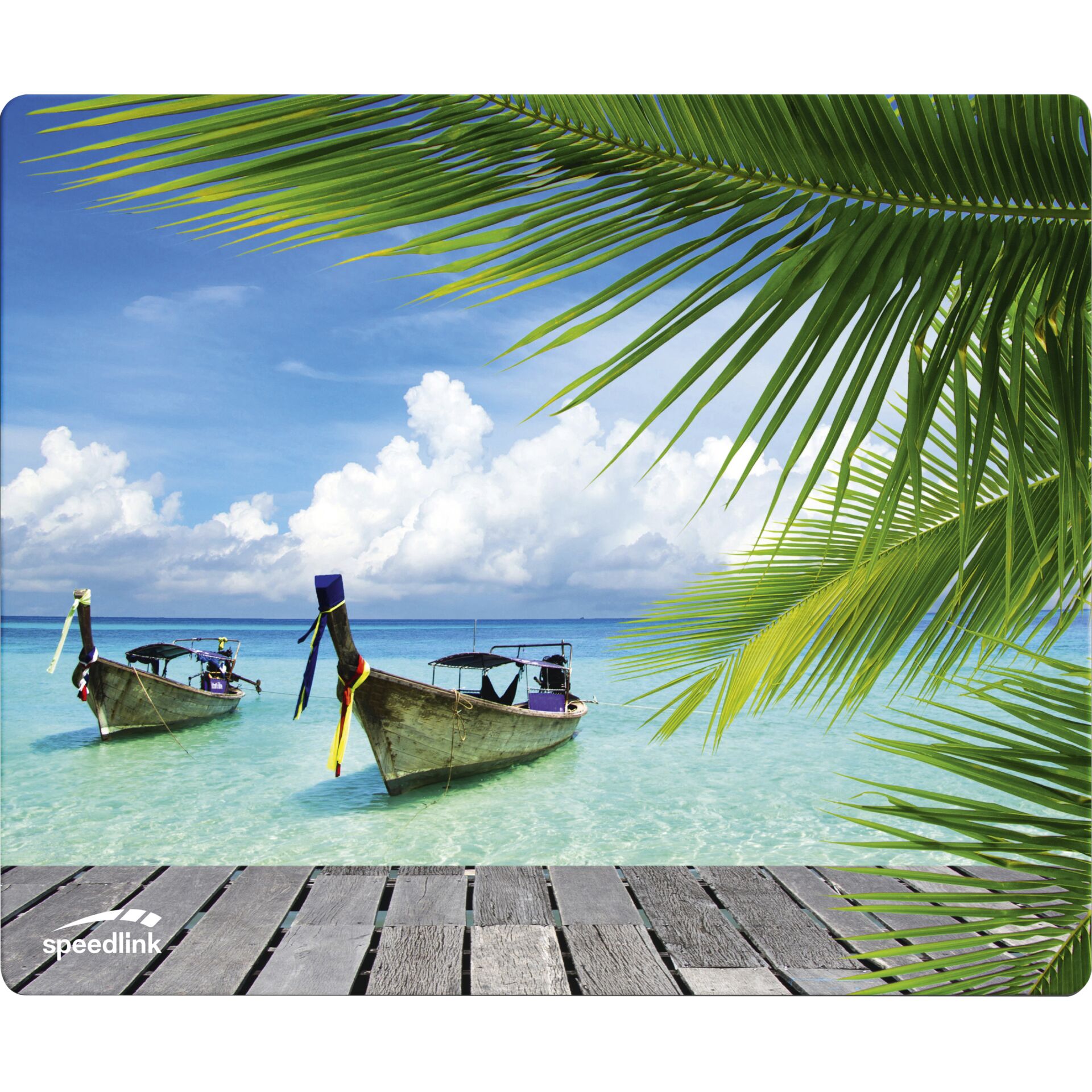 strand, palme, boot, meer, dock