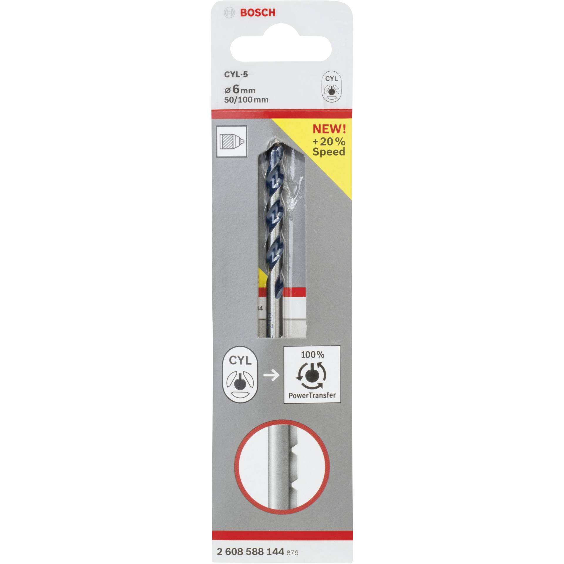 Bosch 1 Drill Bit CYL-5  6x50x100mm