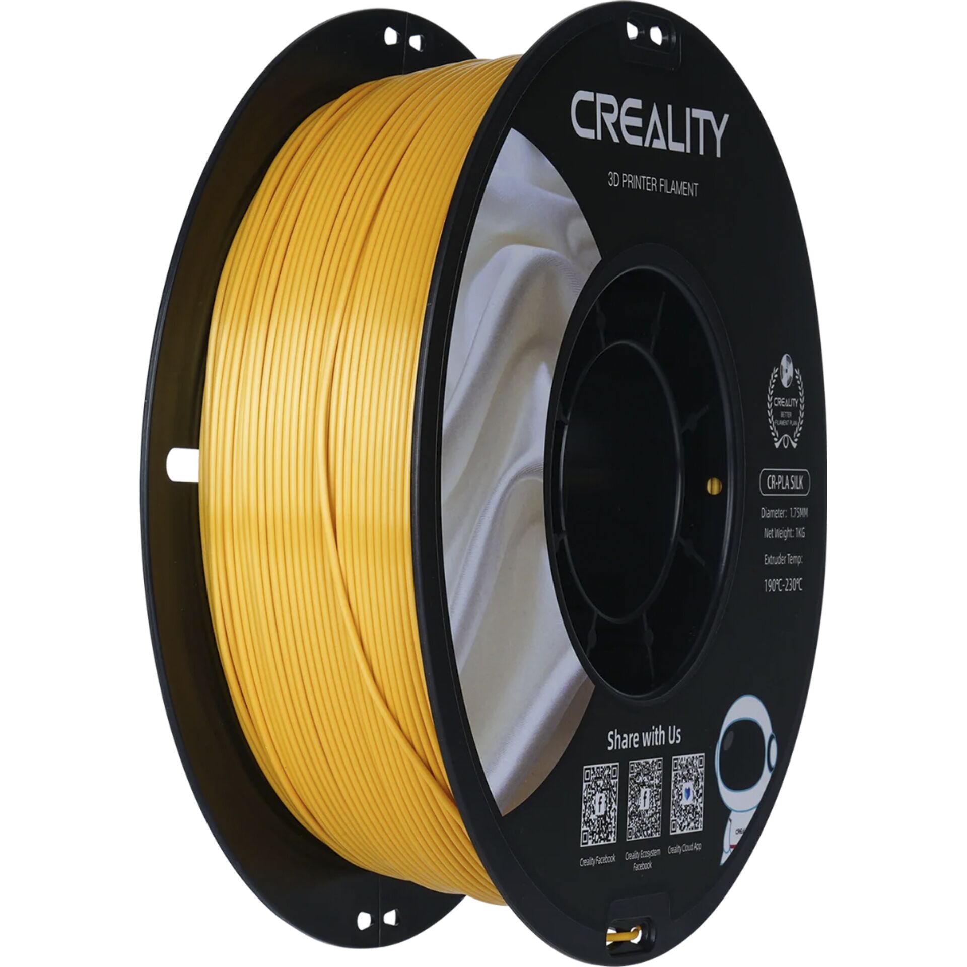 3D-Druck Filament, PLA, gelb, Spule, Filament
