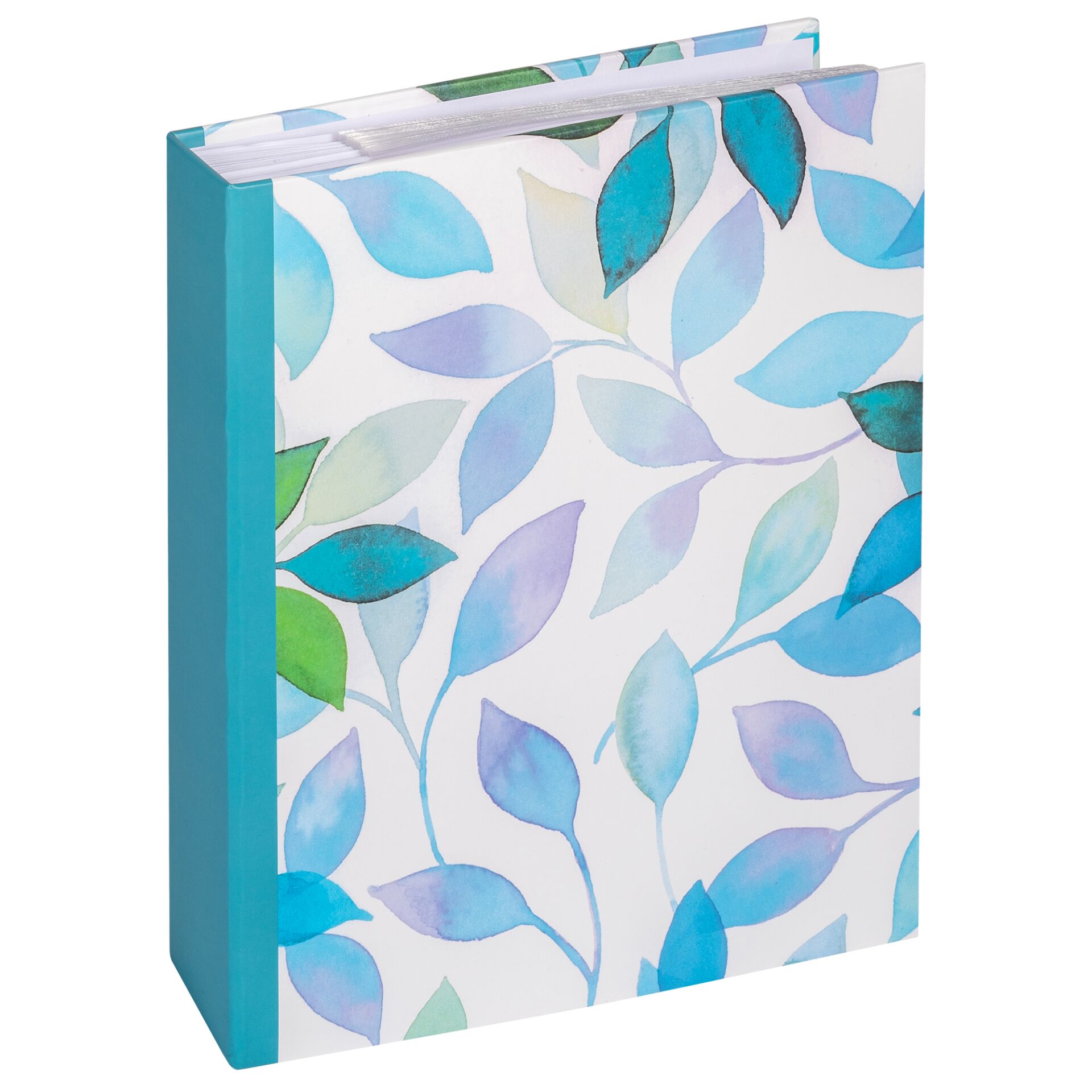 Notizbuch, Umschlag, Aqua, Blattmuster, sanft Abstract