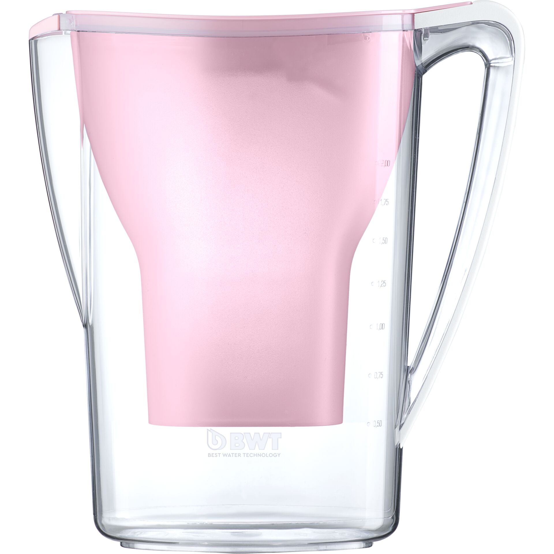 Wasserbehälter, Karaffe, Pitcher, Wasserfilter, Transparente Karaffe, Wasserkanne, Wasserkanne mit Spender, Trinkwasserkaraffe, Pinke Karaffe, Glasklarer Behälter