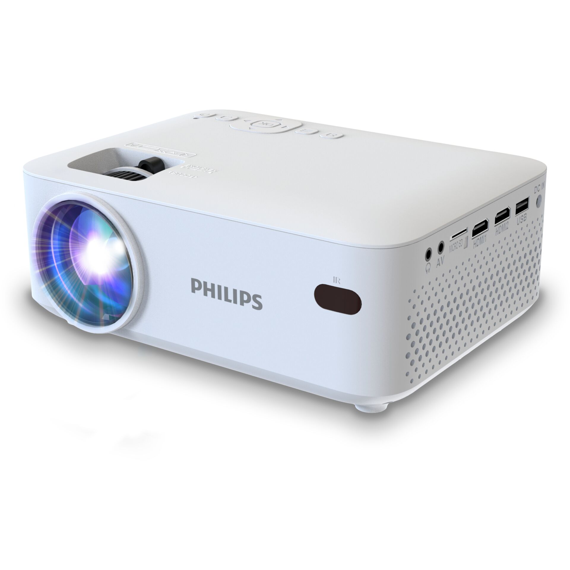 Projektor, LED-Lampe, White, Kompakt, Anschluss HDMI