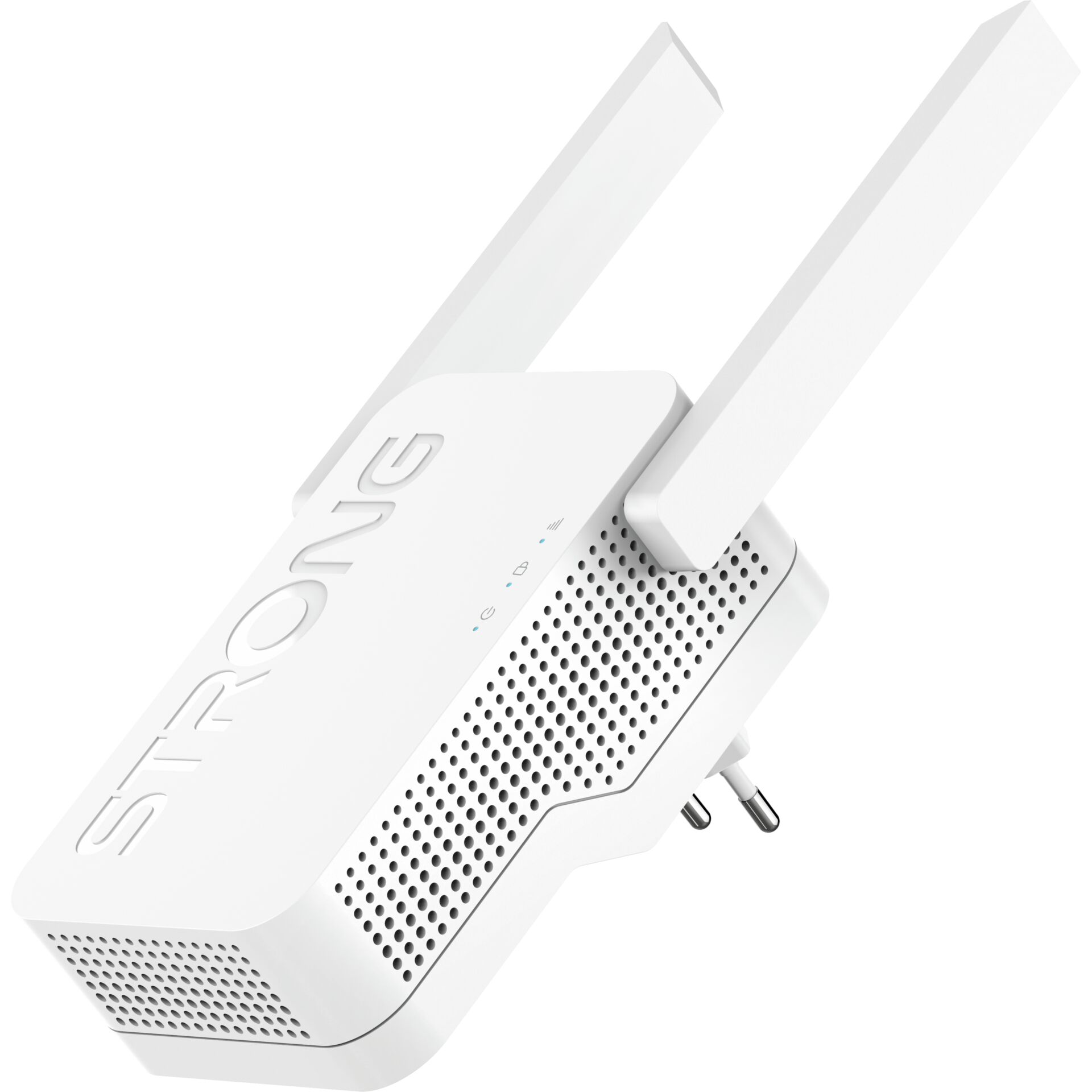 WLAN-Adapter, WiFi-Extender, Duales-Antennen, USB-Stick-Form, Weißes-Gadget