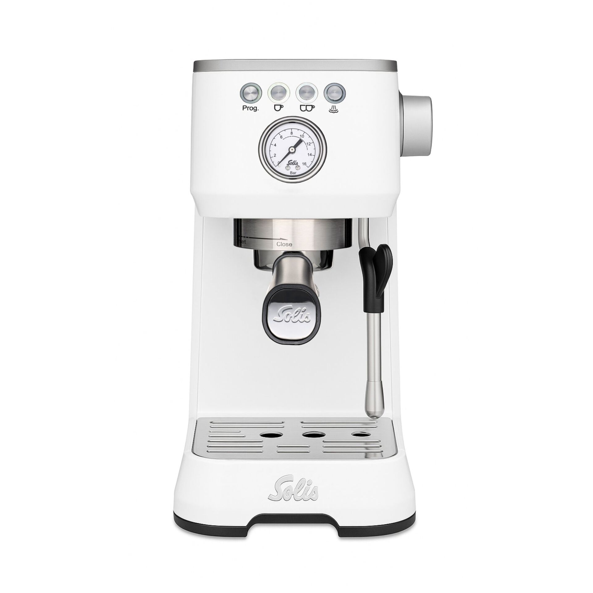 Espresso-Maschine, Kaffeemaschine, White, Edelstahl, Dampfrohr