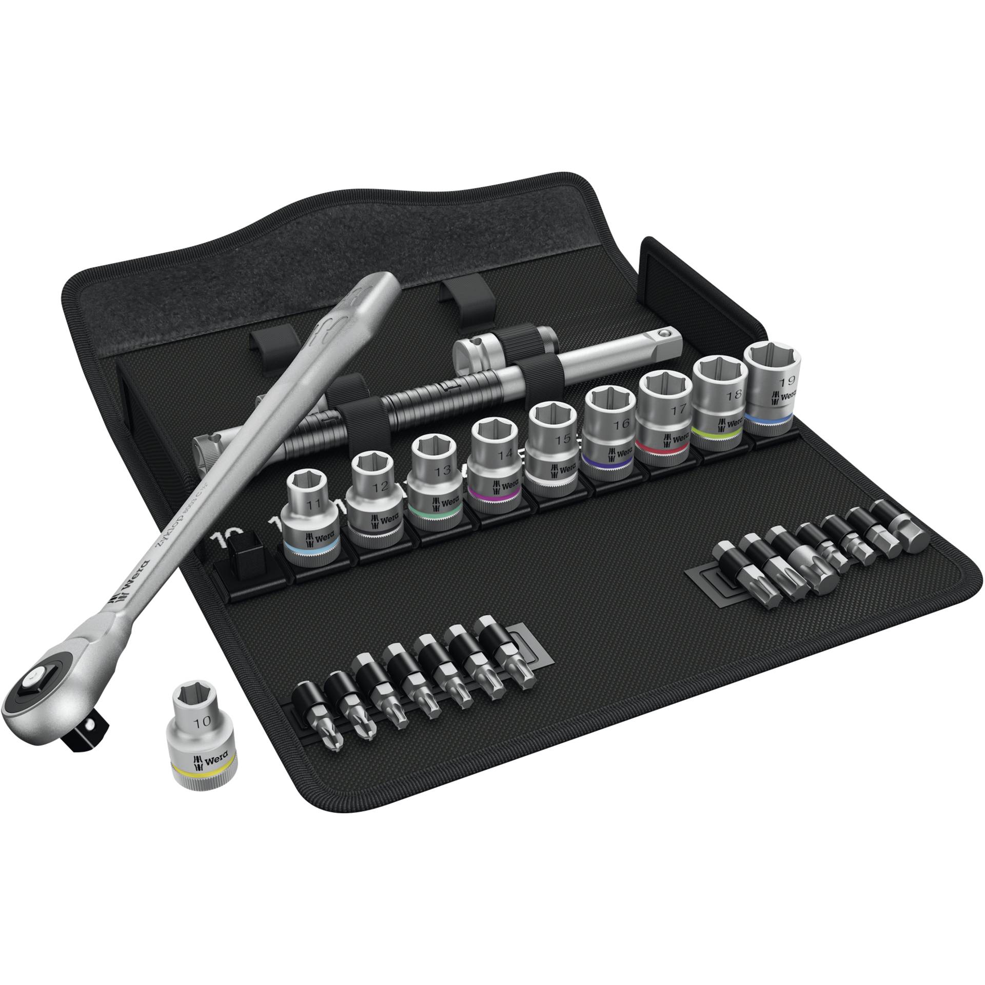 WERA 8100 SC 7 Zyklop Metal  ratchet set push-through square