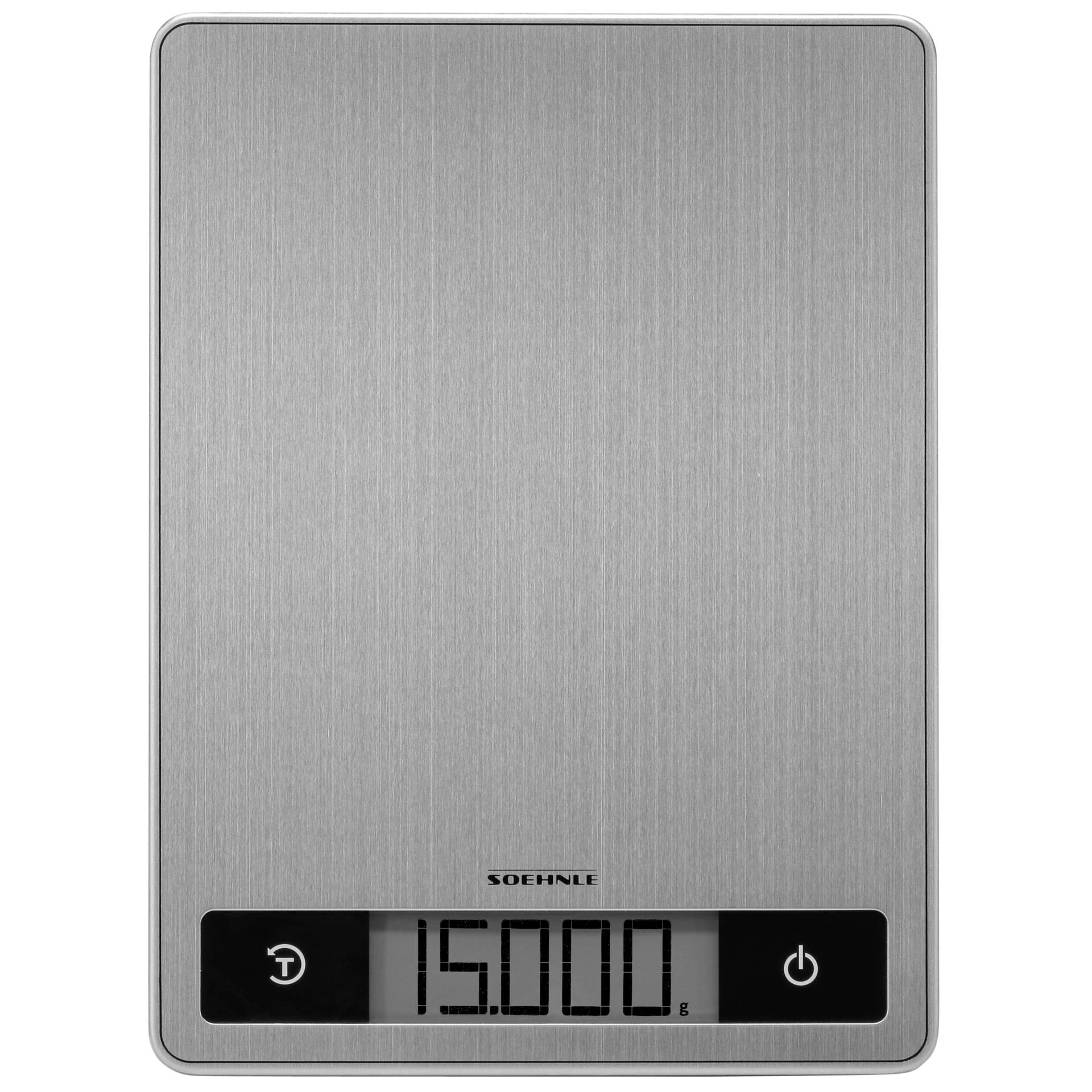 Küchenwaage, digitale Waage, Edelstahl, 15 kg, kompakt