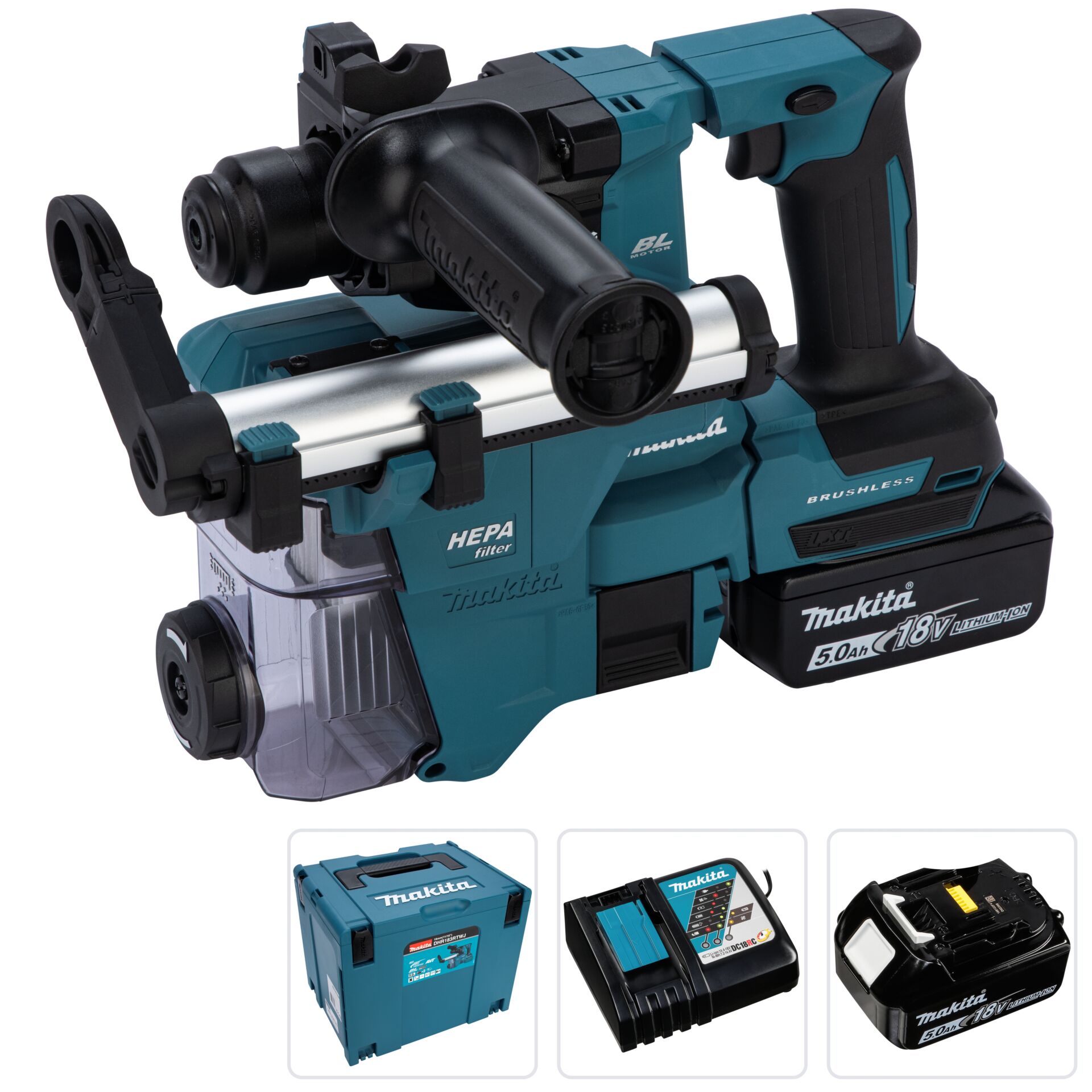 Makita DHR183RTWJ  cordless combi hammer
