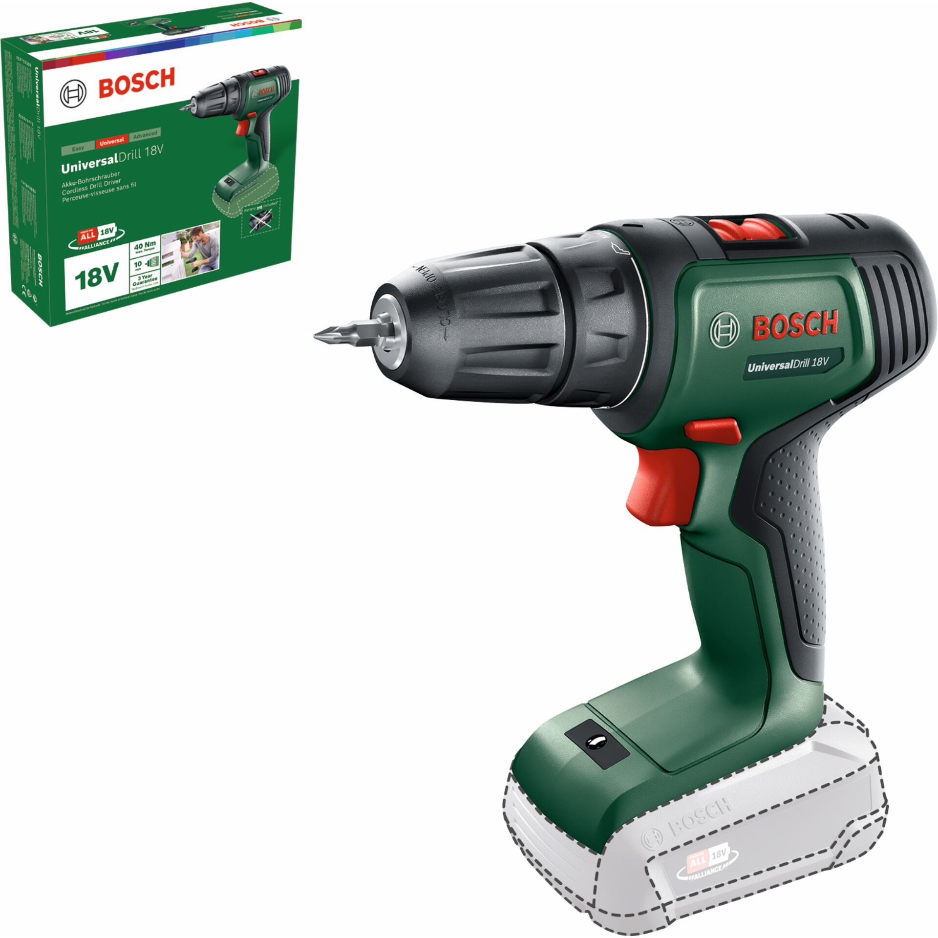 bohrmaschine, akkuschrauber, 18V, bosch, universald drill
