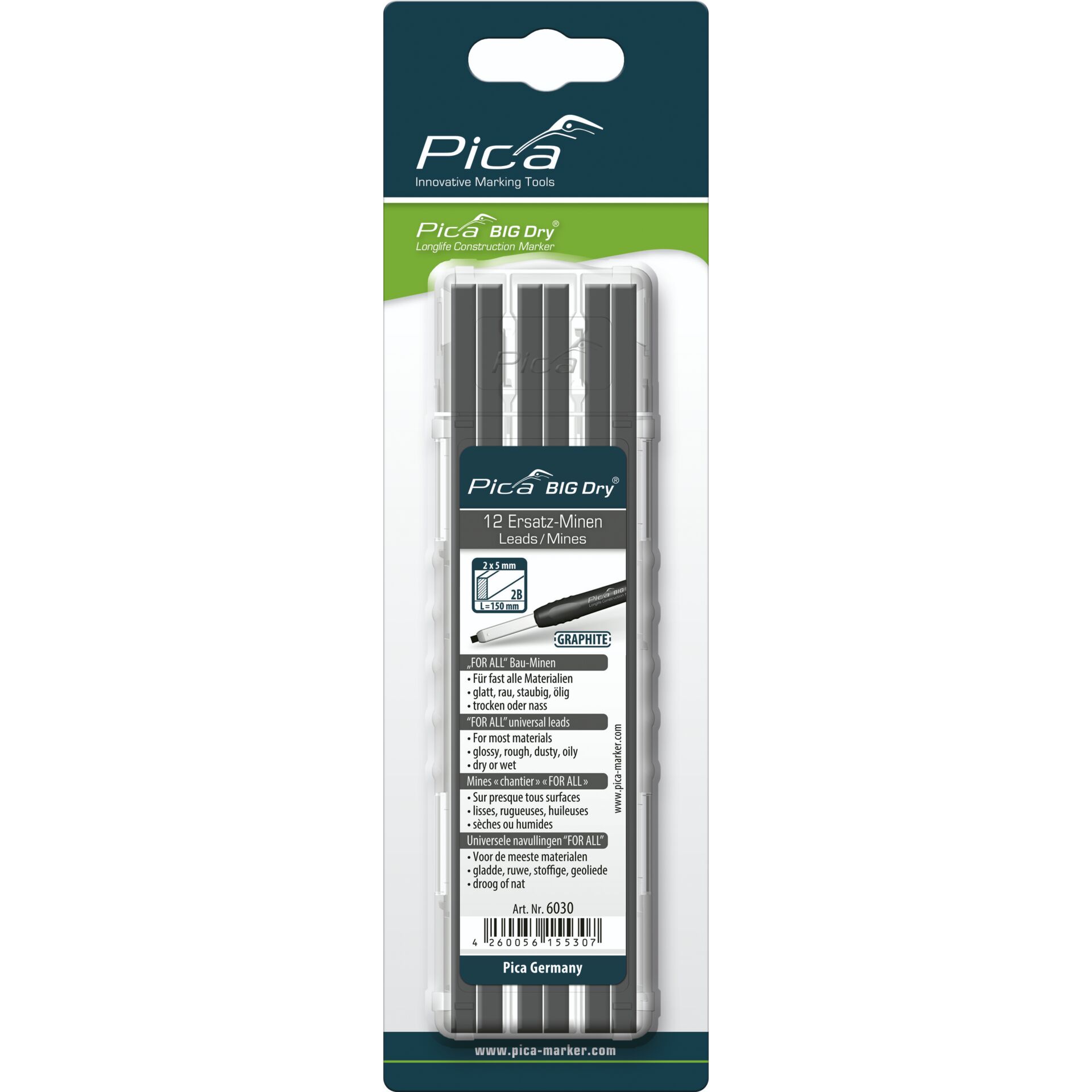 Pica BIG DRY Refills FOR ALL  graphite - SB
