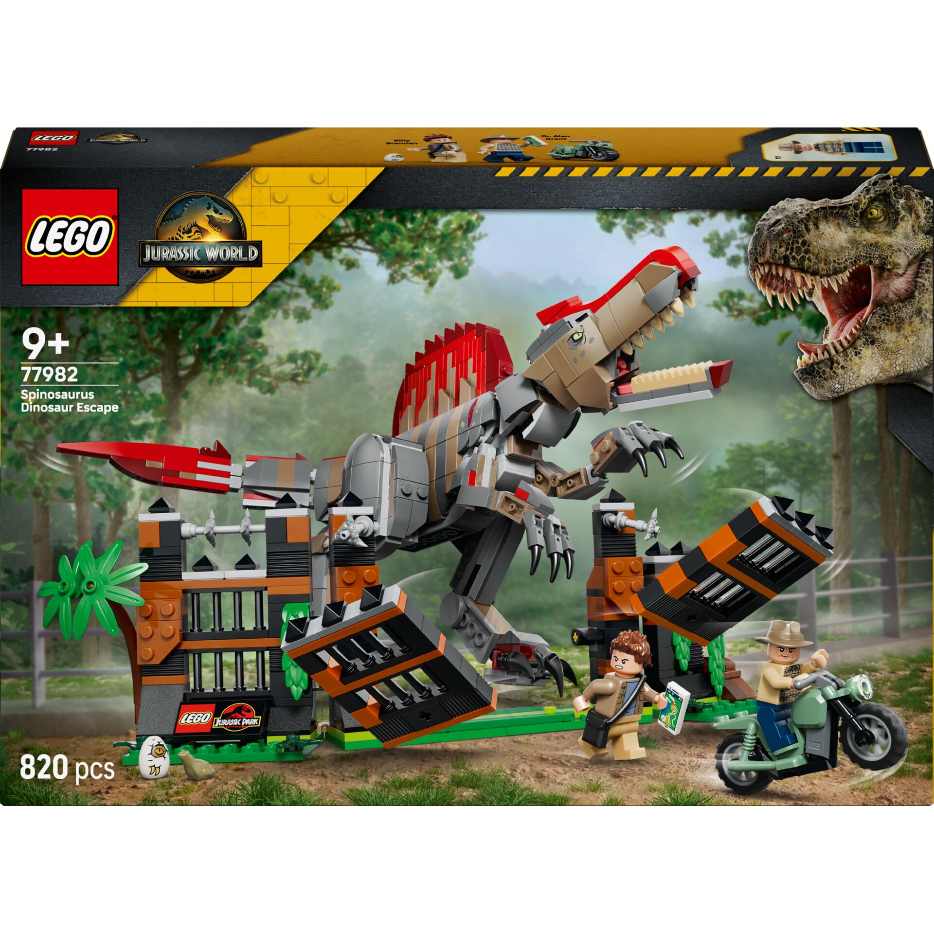 Dinosaurier-Bausatz, LEGO Jurassic World, Spinosaurus, 820 Teile, Kampf-Dinosaurier