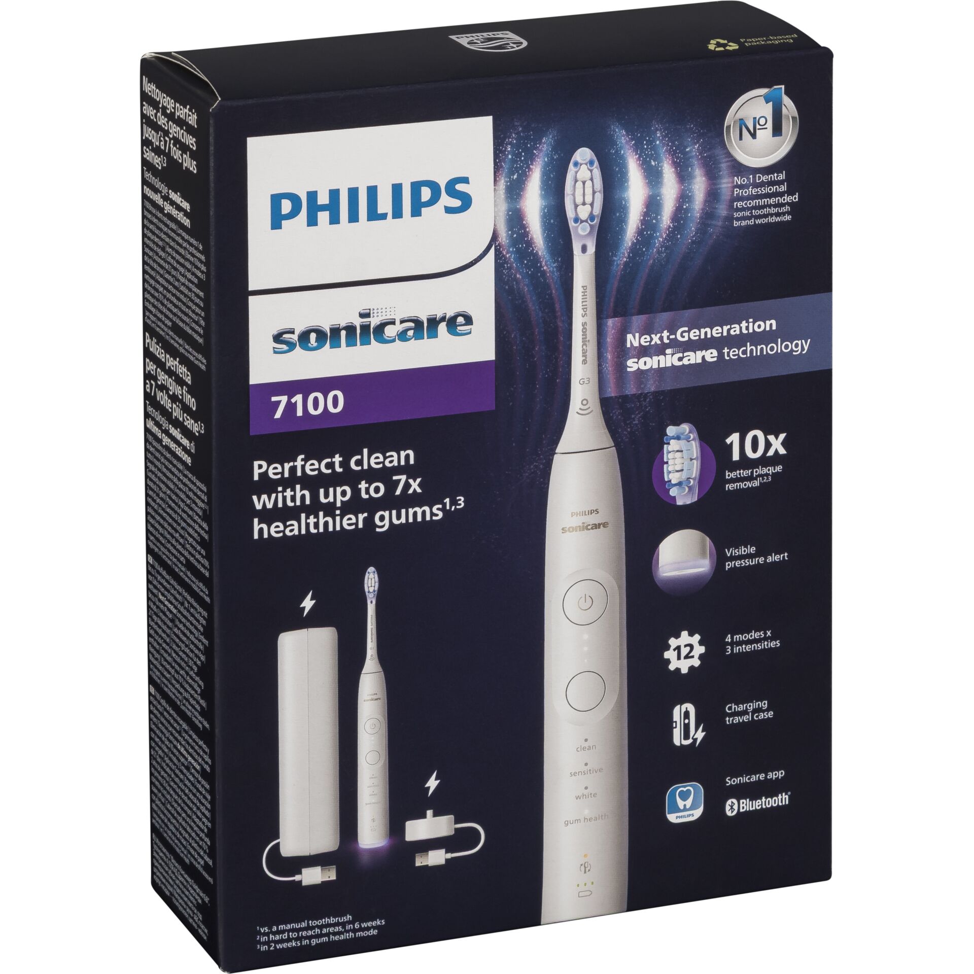 Elektrische Zahnbürste, Sonicare, 7100, Kopfset, Ladestation