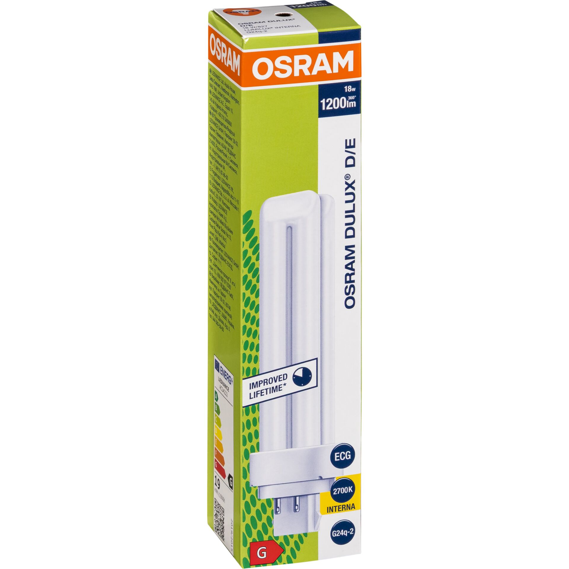 LED-Röhre, Leuchtstofflampe, 2700K, Dulux D/E, Osram-Verpackung