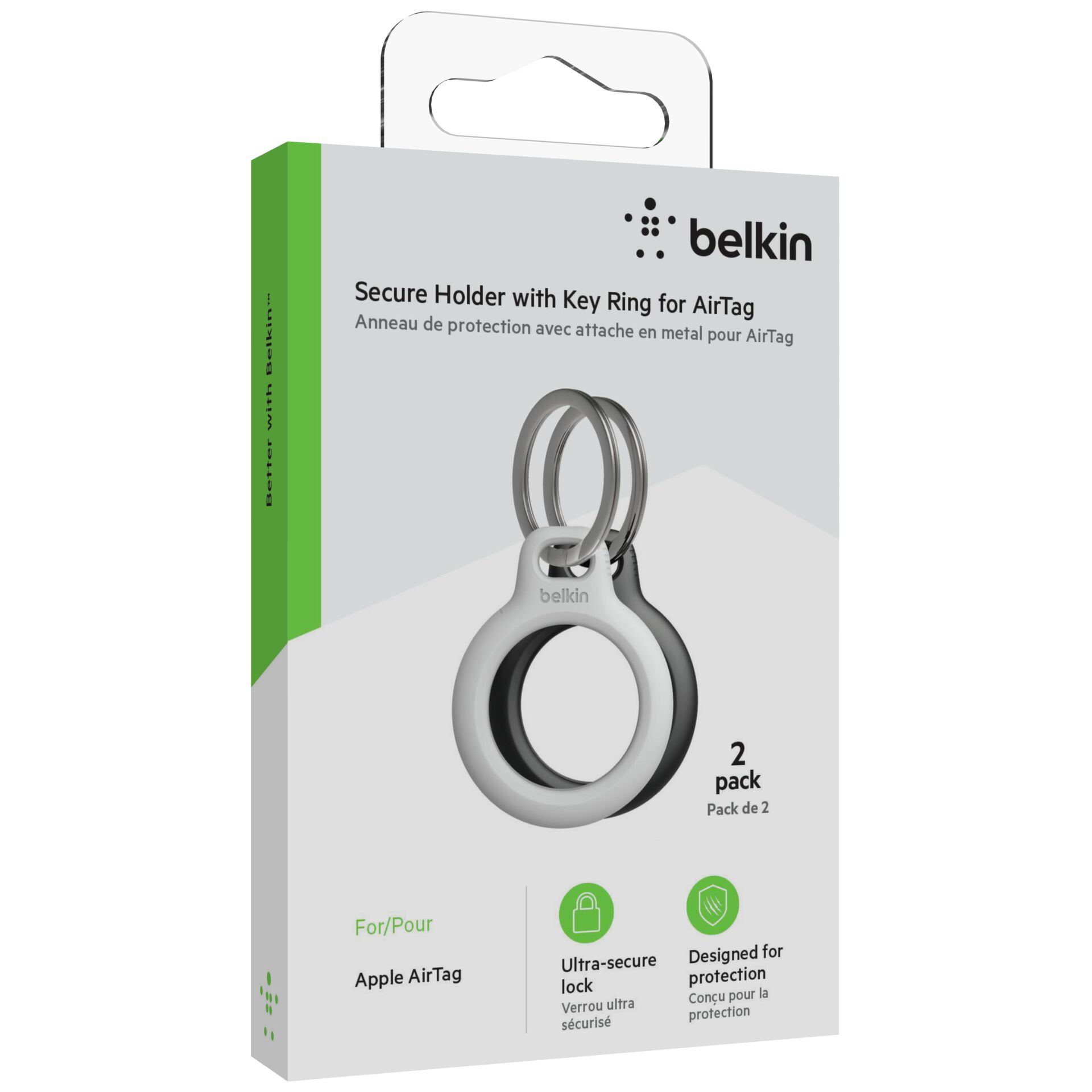 1x2 Belkin brelok do kluczy do  Apple AirTag, cz/b.  MSC002btH35
