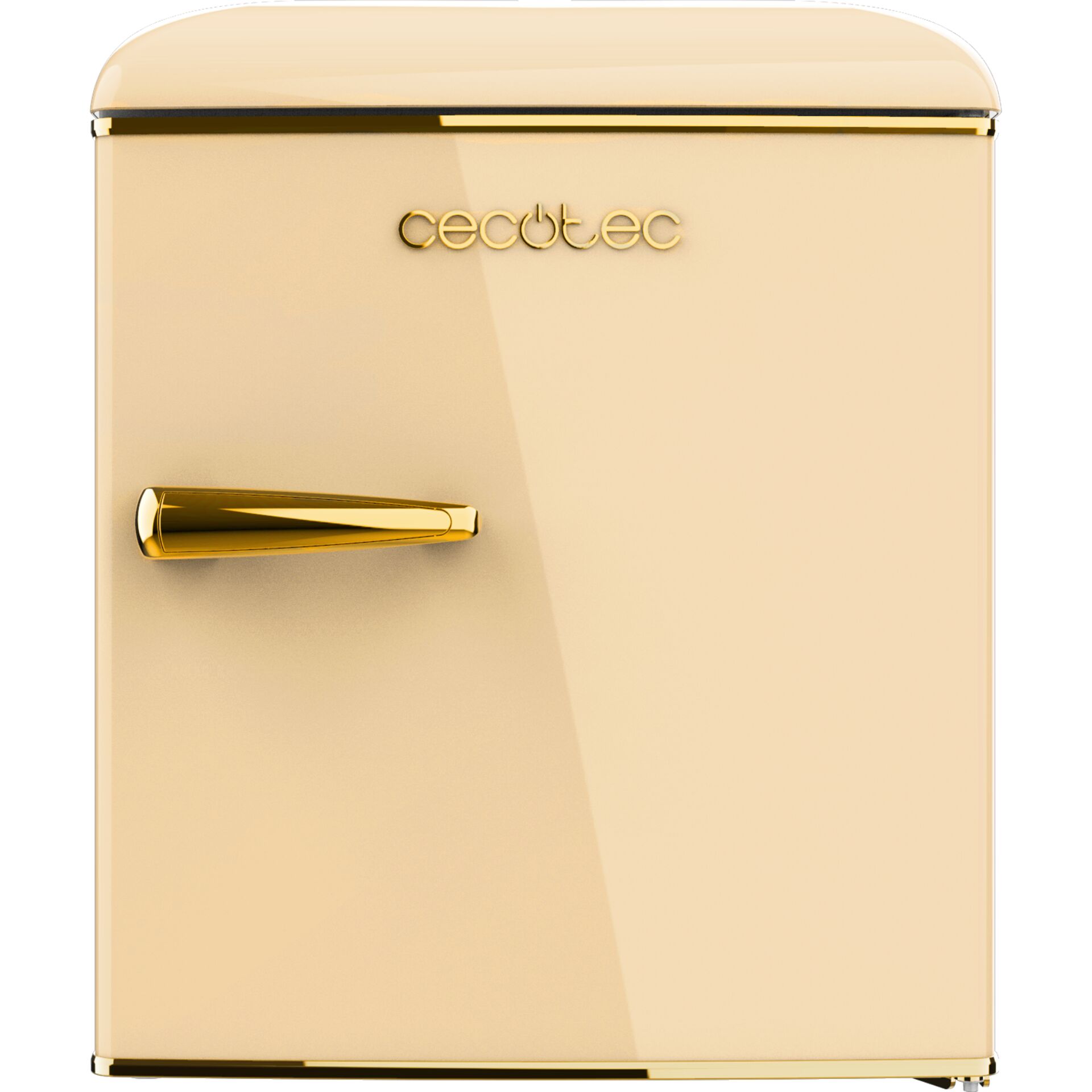 Mini-Kühlschrank, Goldfarbe, Retro-Stil, Schrank, Griff