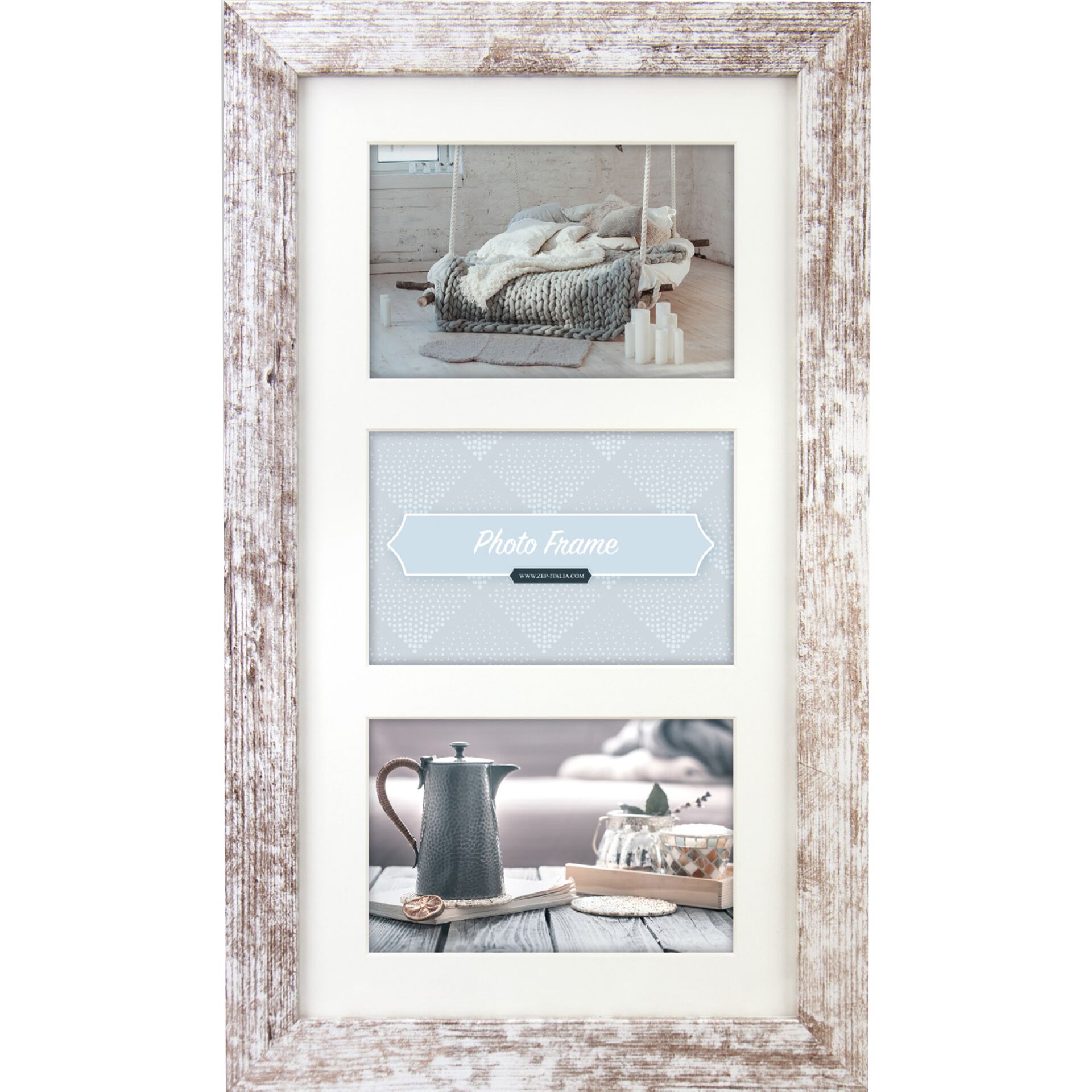 ZEP Nelson 6             3x13x18  Wood Frame 3Q white/brown V23136
