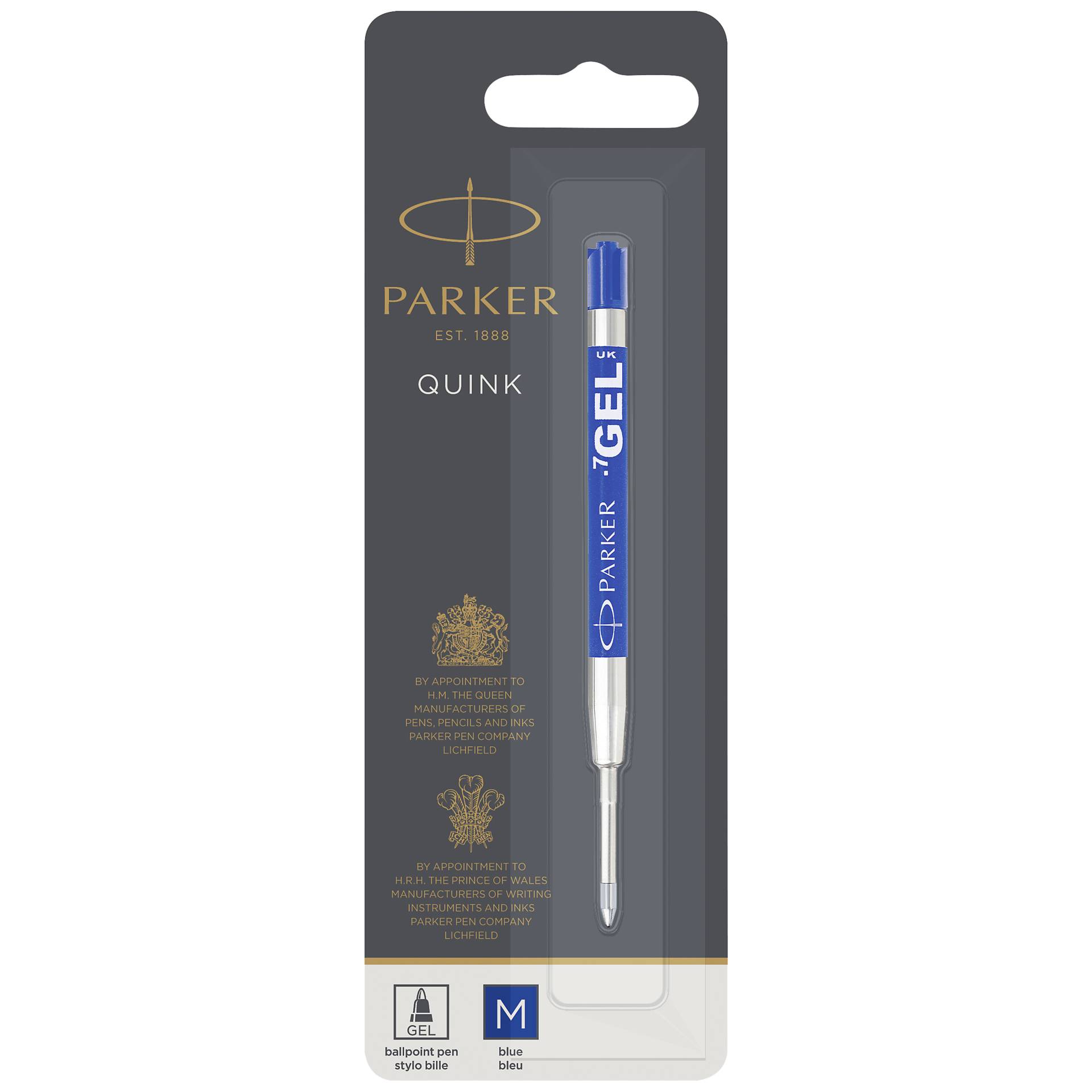 Parker wklad zelowy M 0,7 mm  niebieski