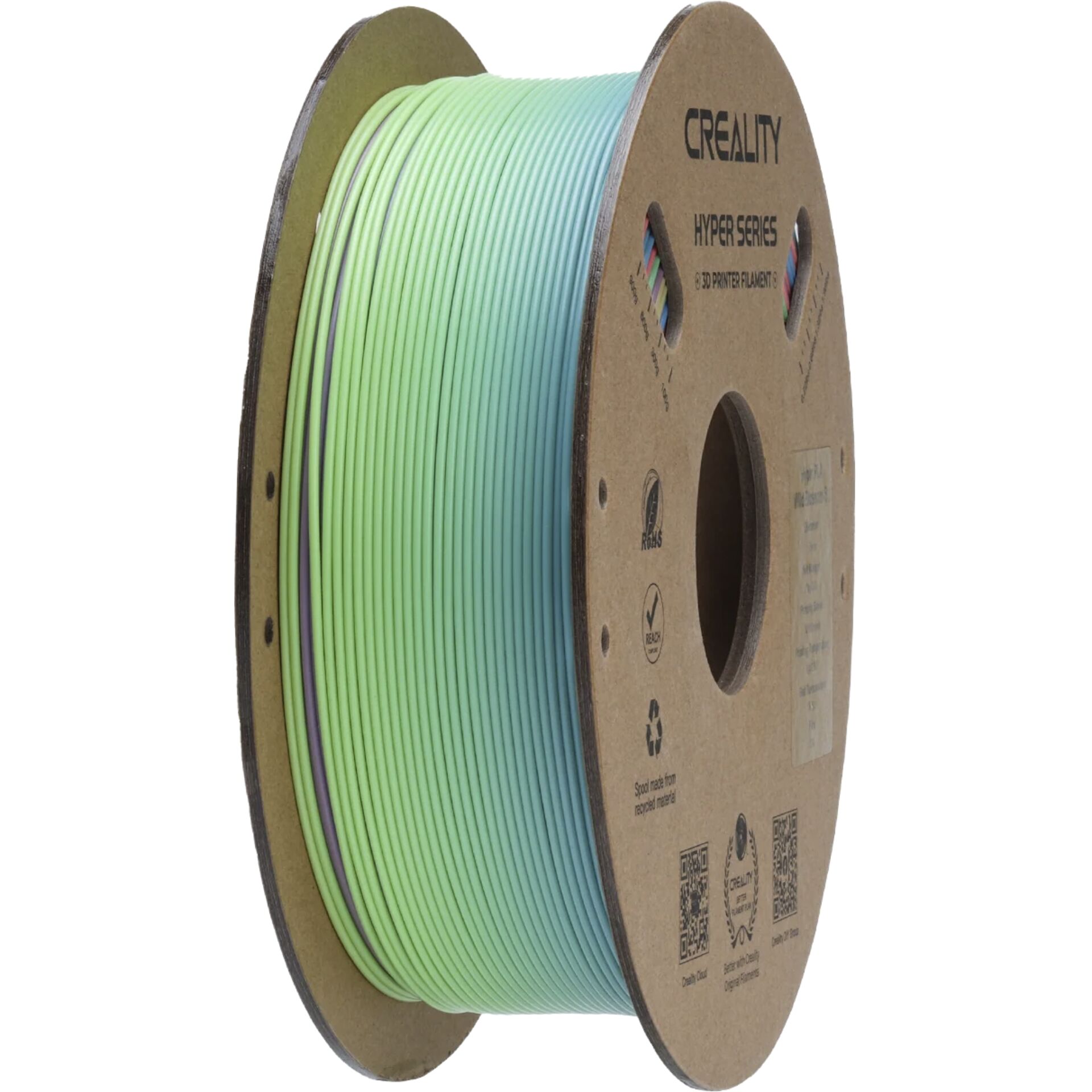 3D-Druck-Filament, PLA-Filament, Farbverlauf, Spule, Filament-Rolle