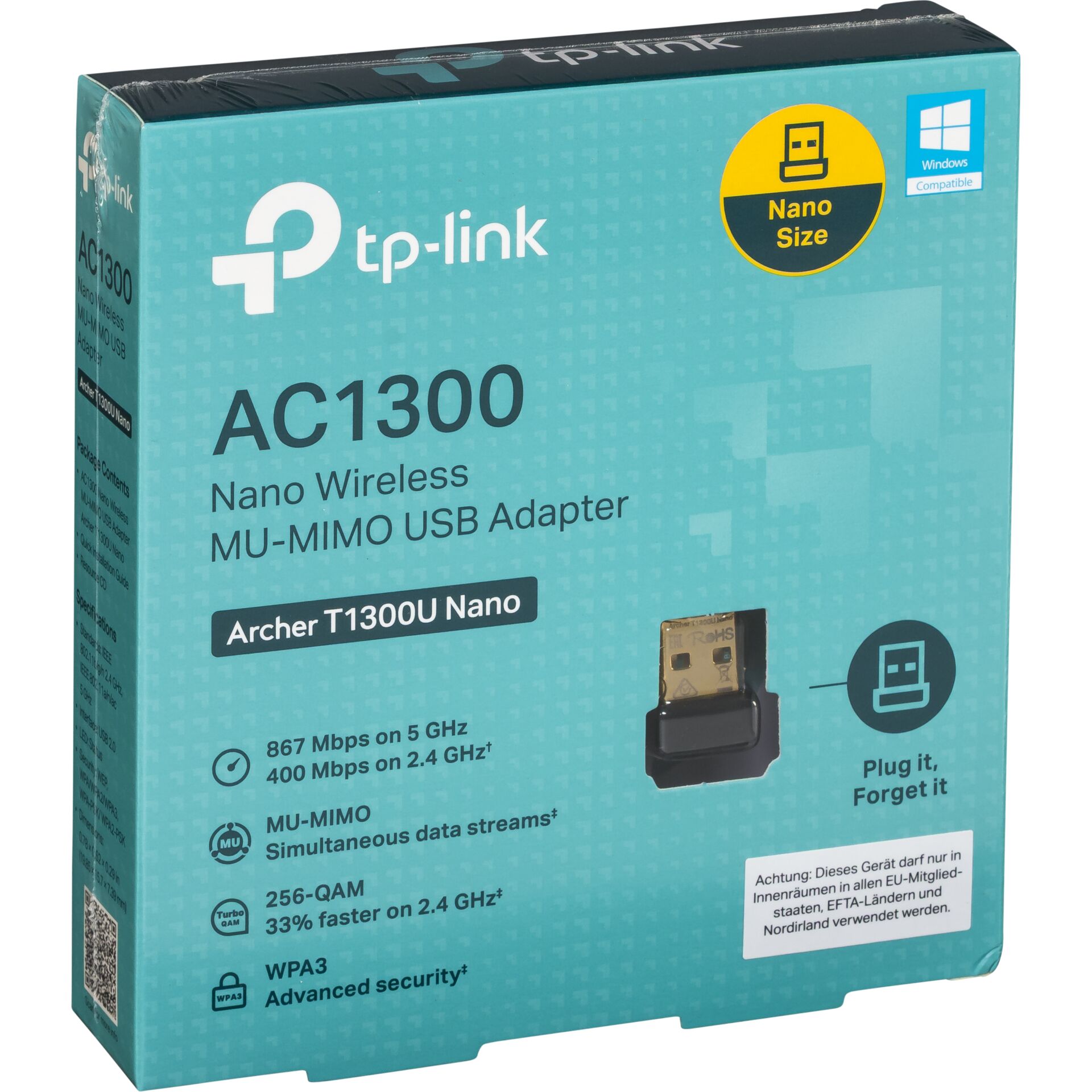 drahtloser Adapter, USB Adapter, Nano-Größe, MU-MIMO, TP-Link