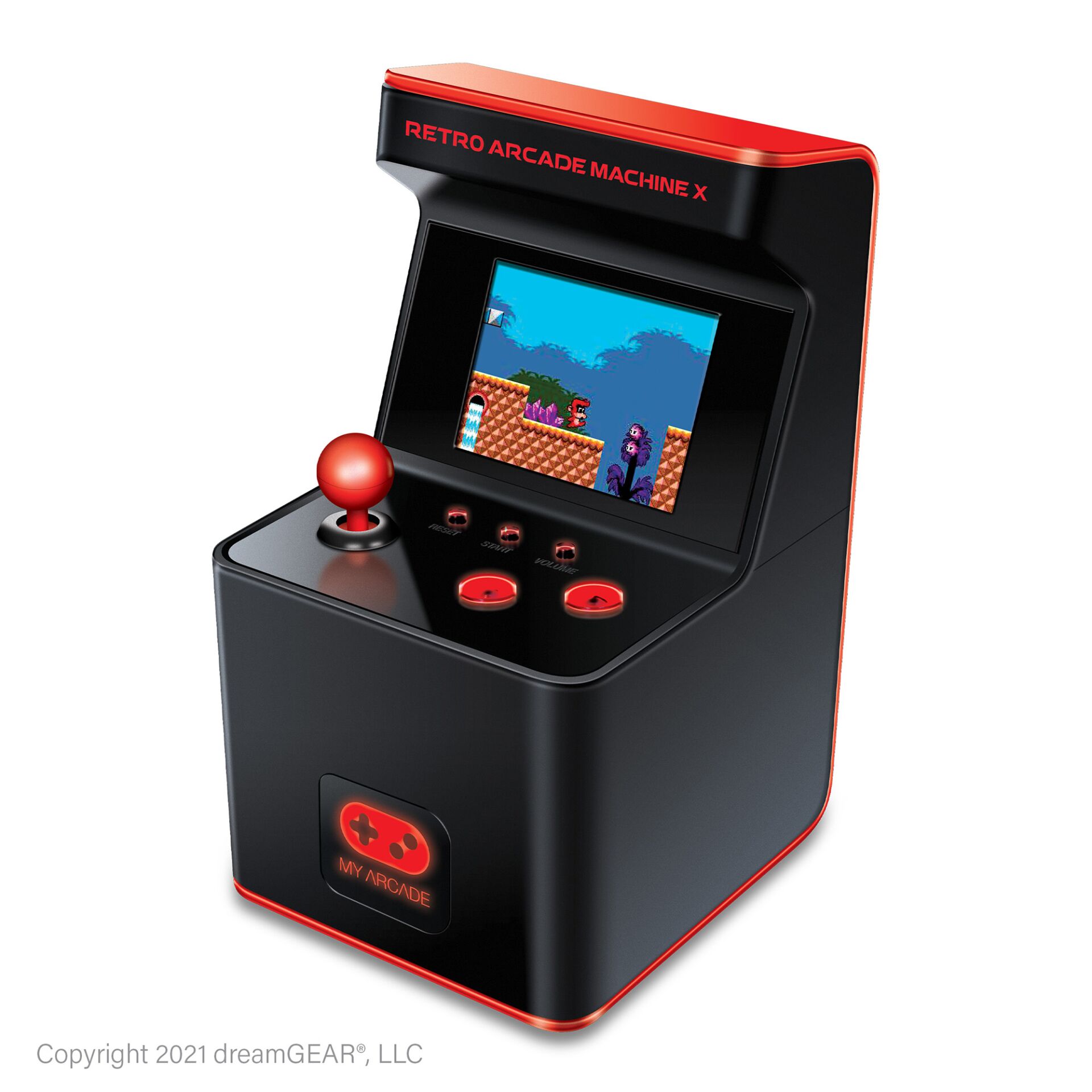 Arcade-Kabine, Mini Arcade, Retro-Spiel, Kompakte Arcade, Schwarz-Rot