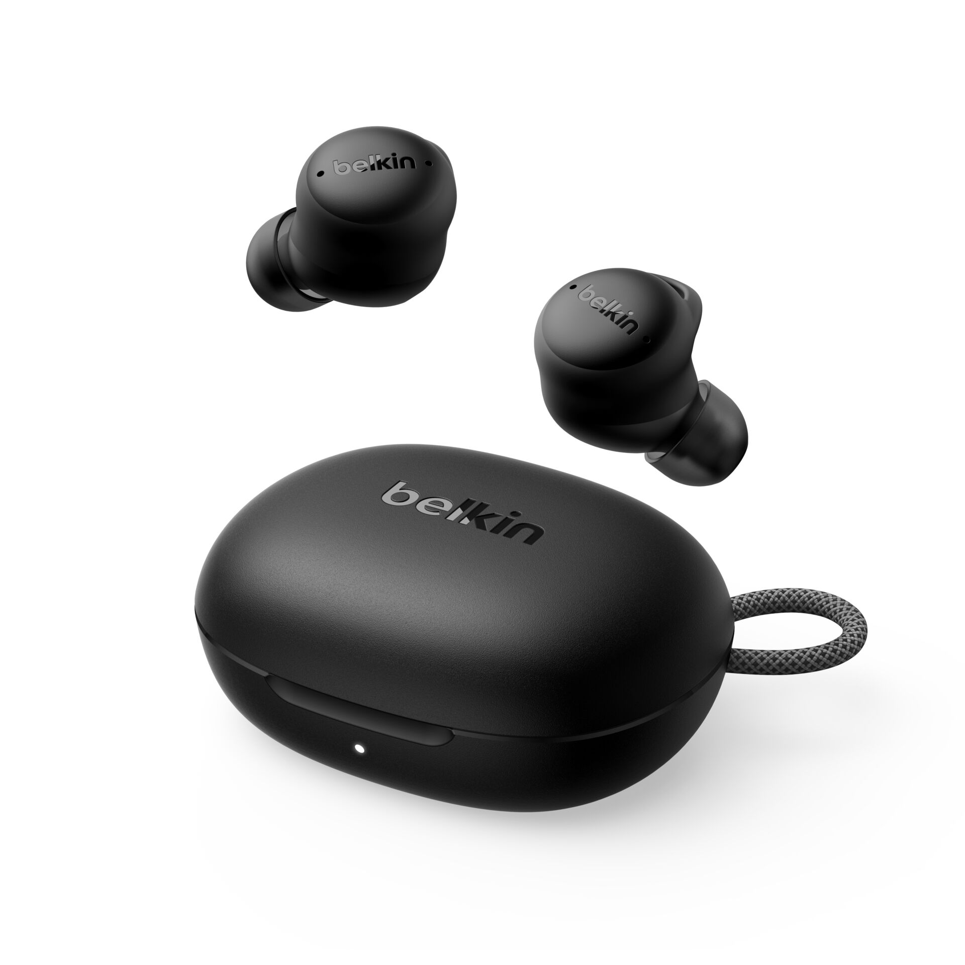 In Ear, Wireless Earbuds, Schwarz, Ladekoffer, Geflochtenes Kabel
