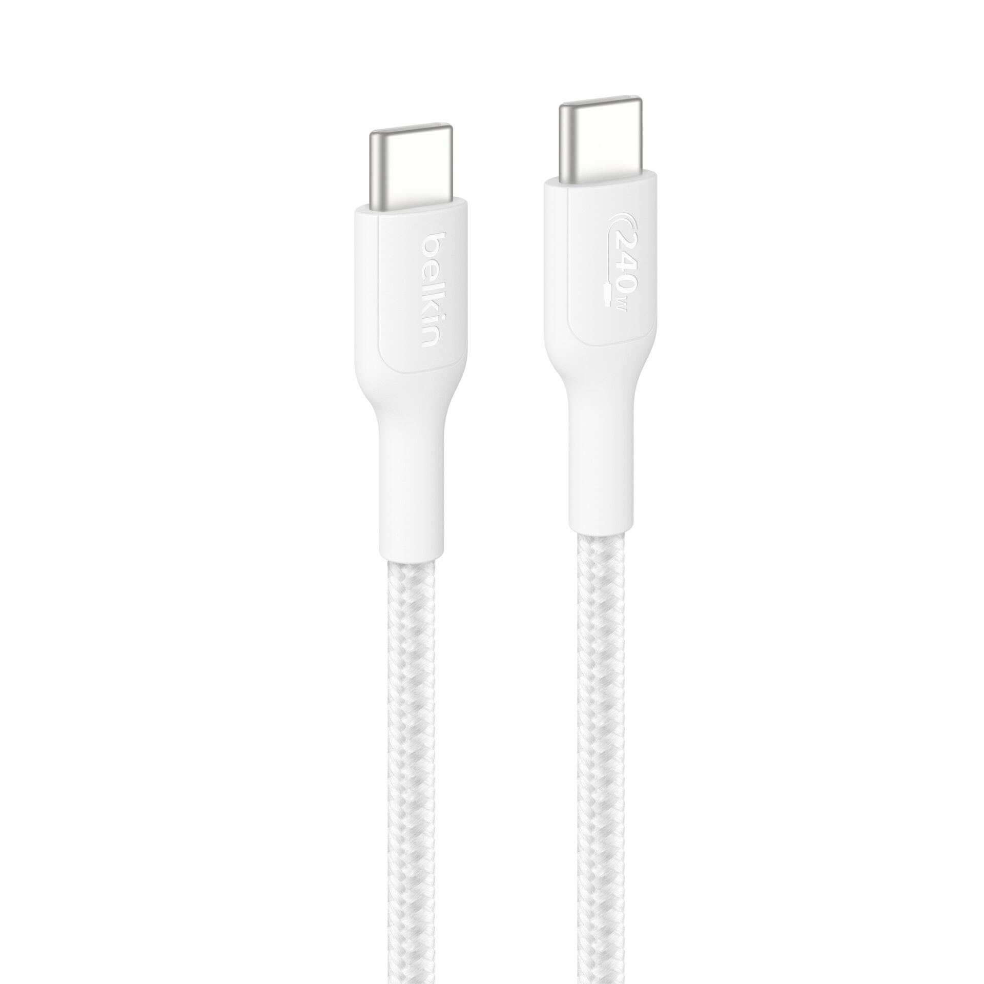 USB-C Kabel, Ladekabel, Gerätekabel, Weiß, Gewebtes Kabel