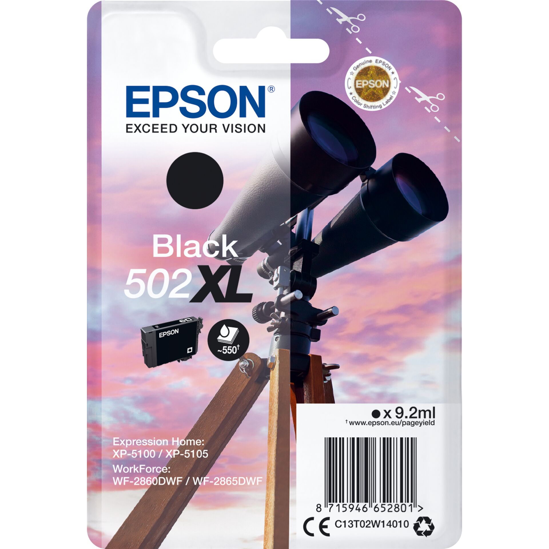 Epson Tusz czarny  502 XL                    T 02W1