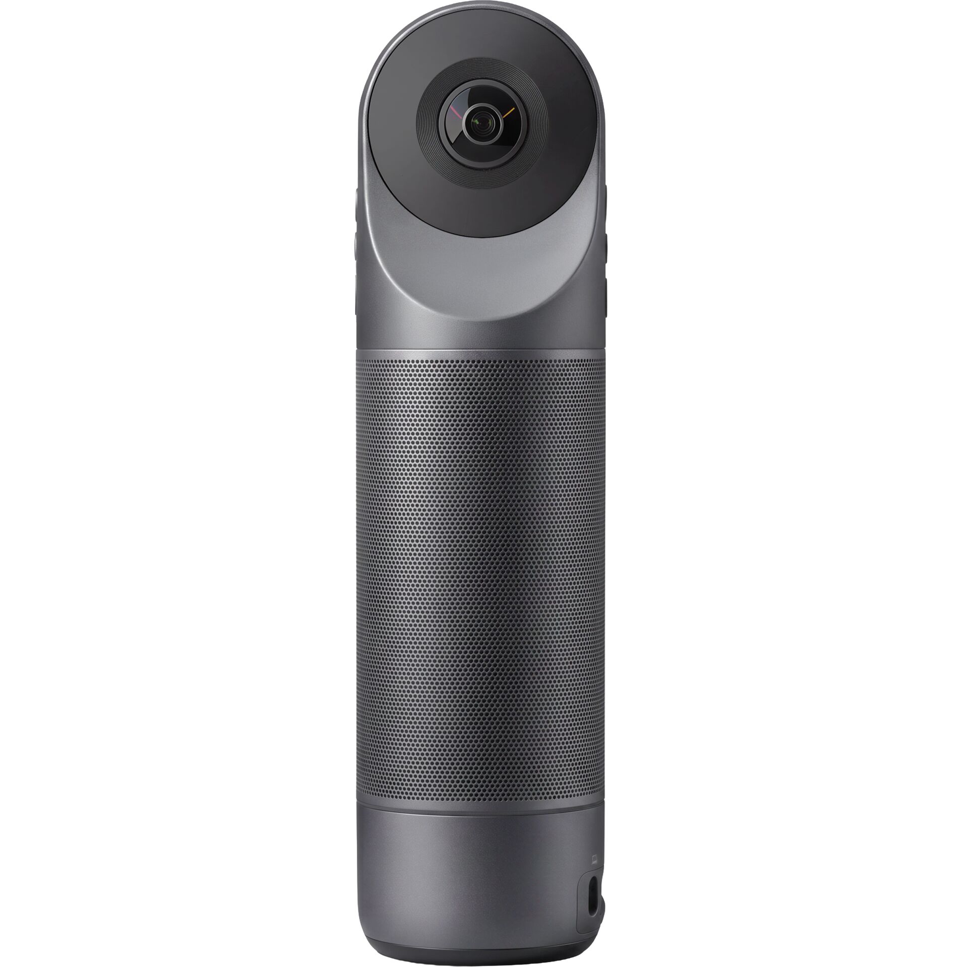 Kamera, Tracking-Lautsprecher, Smart-Home, Vertikale Form, Gehäuse grau