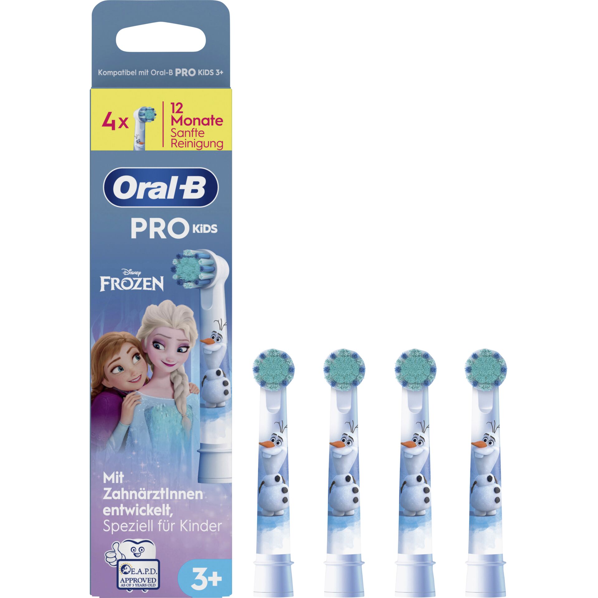 Zahnputzzubehör, Kinderzahnbürsten, Oral-B, Disney Frozen, Wiederaufladbare Bürstenaufsätze