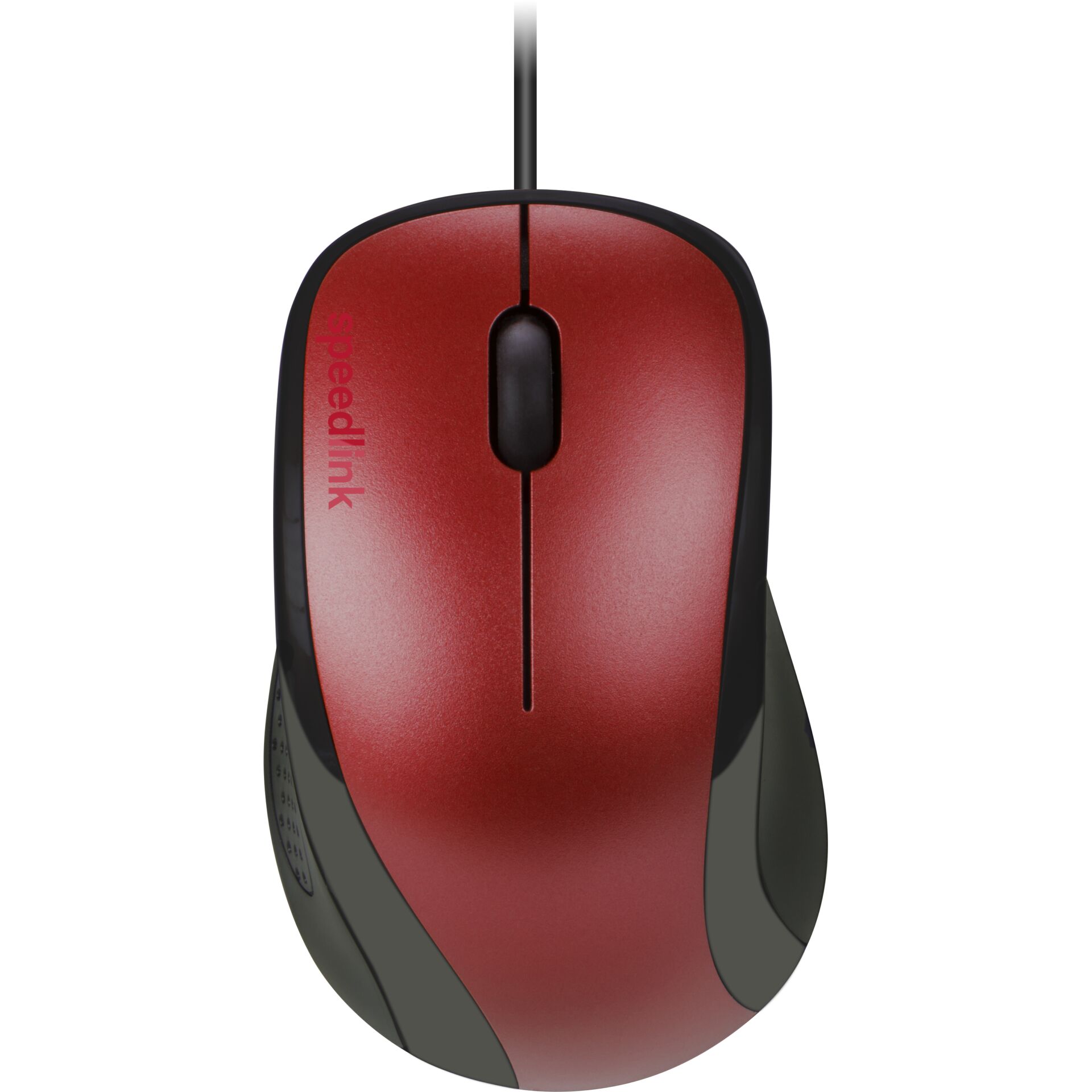 Maus, USB-Kabel, Rot, Soft-Touch, optische Maus