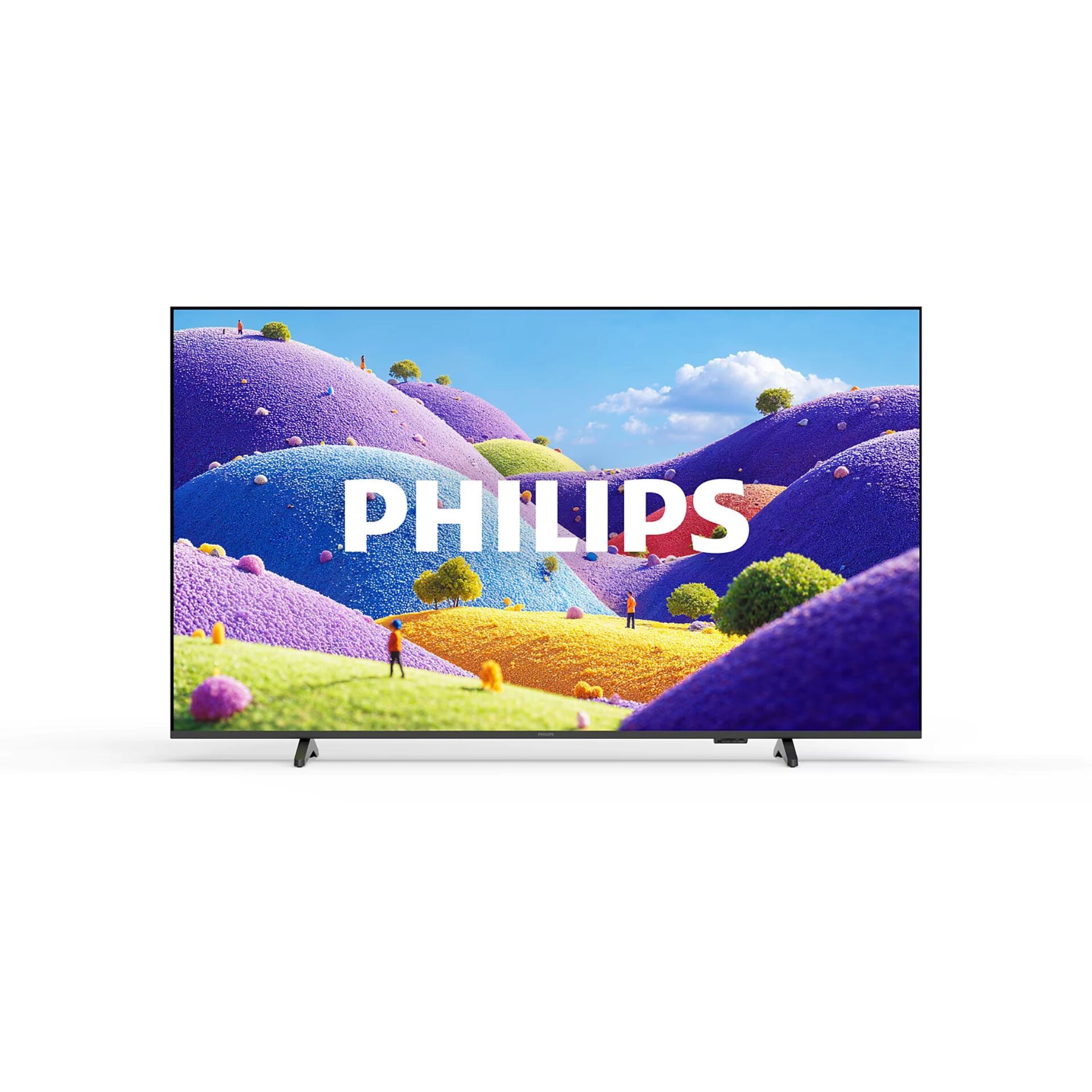 Fernseher, Flachbildschirm, schwarzer Rahmen, Standfüße, Philips