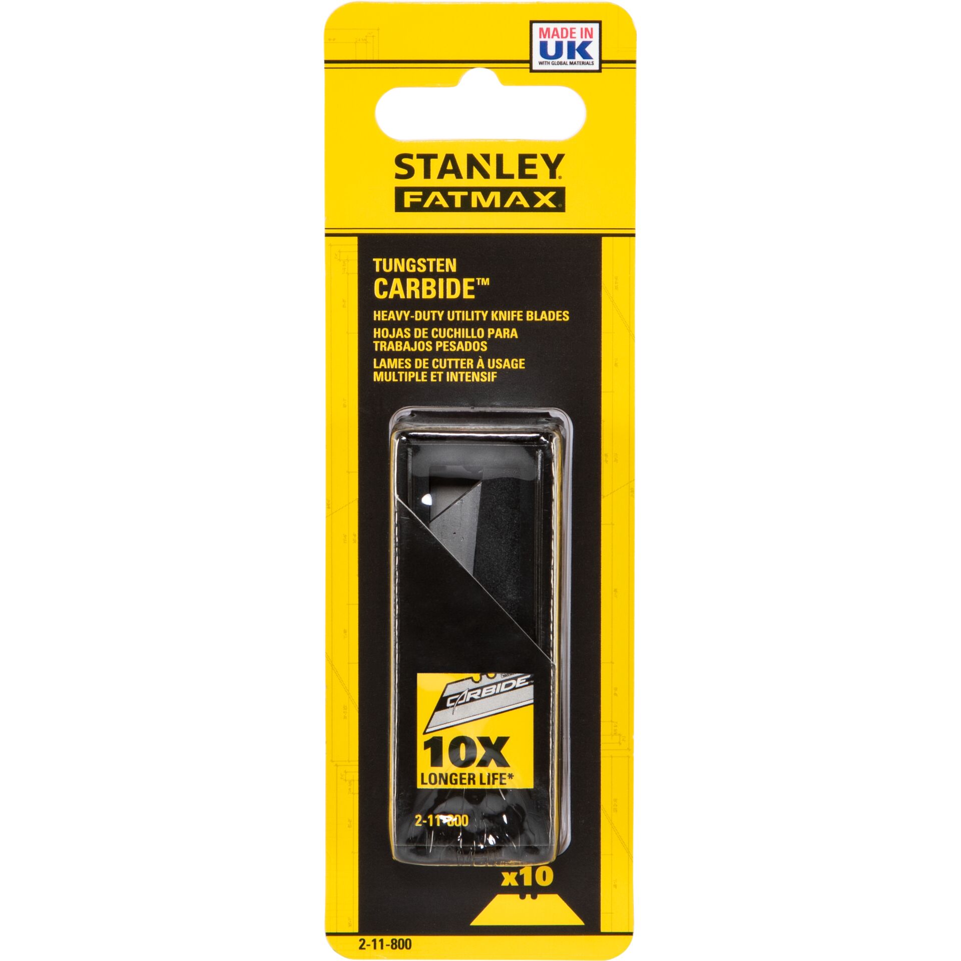 Kantenmesser, Klinge, Schruppmesser, Stanley, Zubehör für Rasierklingen, Wolframkarbid, Messerklingen, Schwere Nutzung, Stanley FatMax, Ersatzklingen