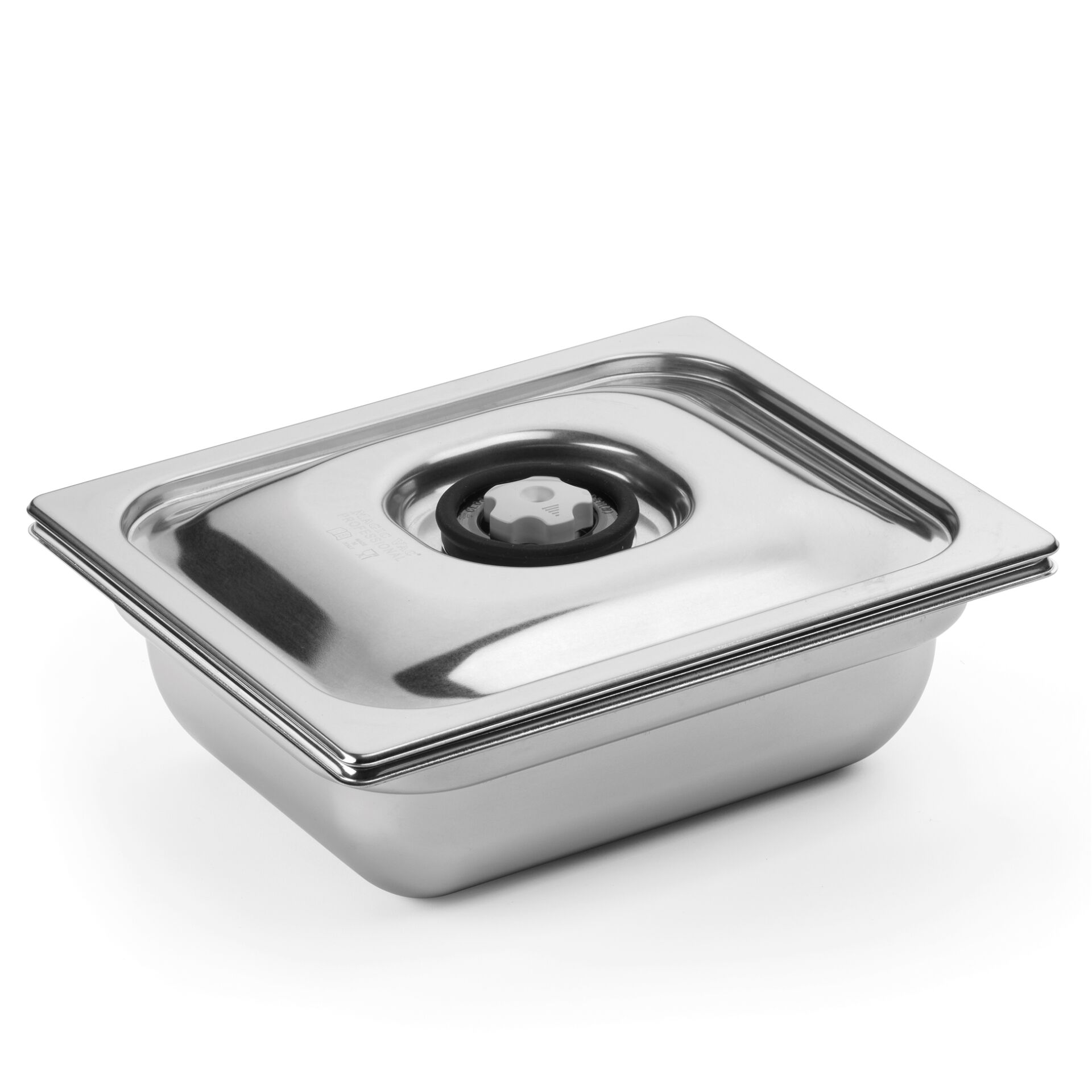 Stainless steel container, Nahrungswärmer, Gasbrenner Pfanne, Rechteckige Schale, Deckel mit Knopf
