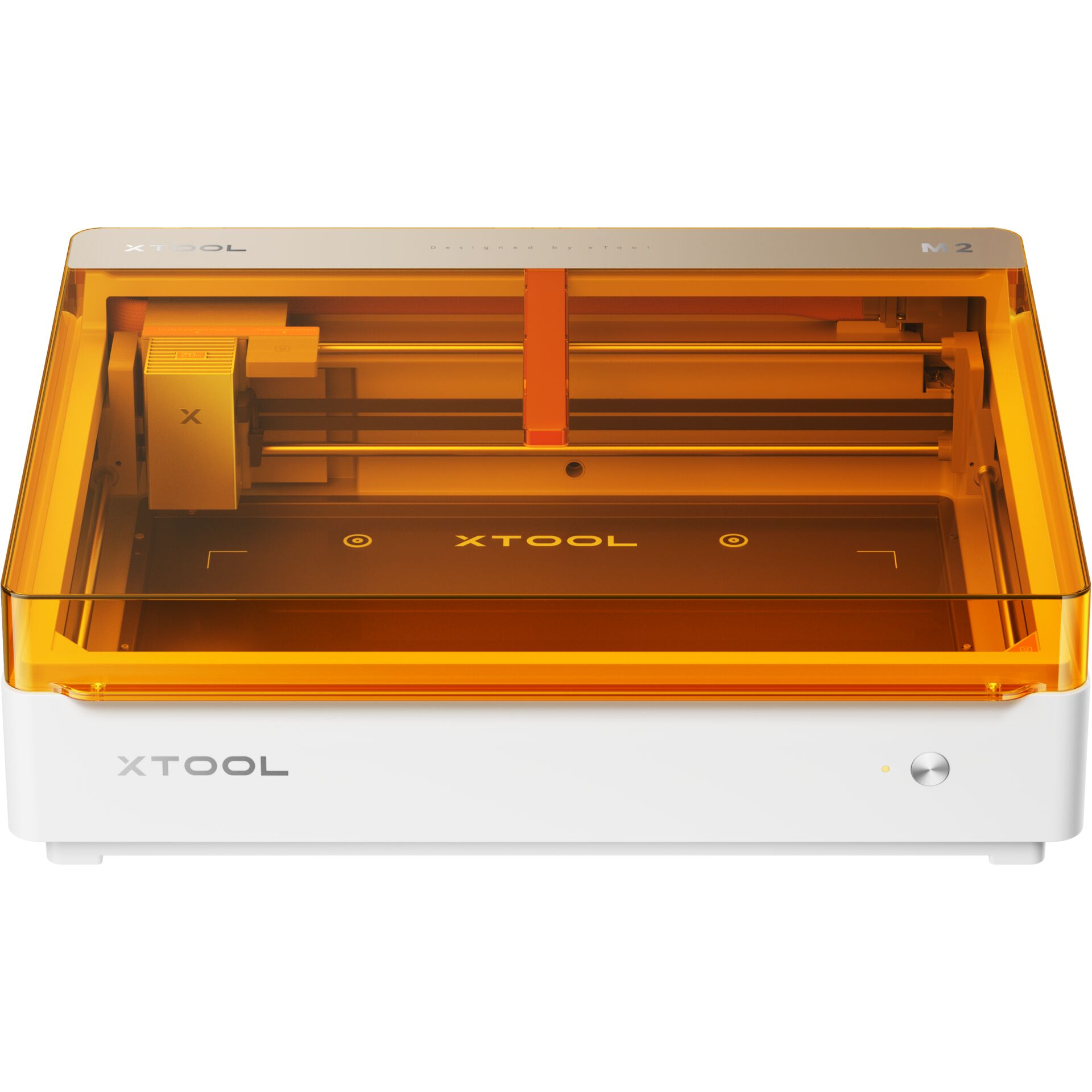 Schalteinheit, Wandlautsprecher, Silbernes Gehäuse, Kabelführung Nut, Schalltank, 3D-Drucker, Laserschneid, XT0OL, Gerät, Orange-Abdeckung