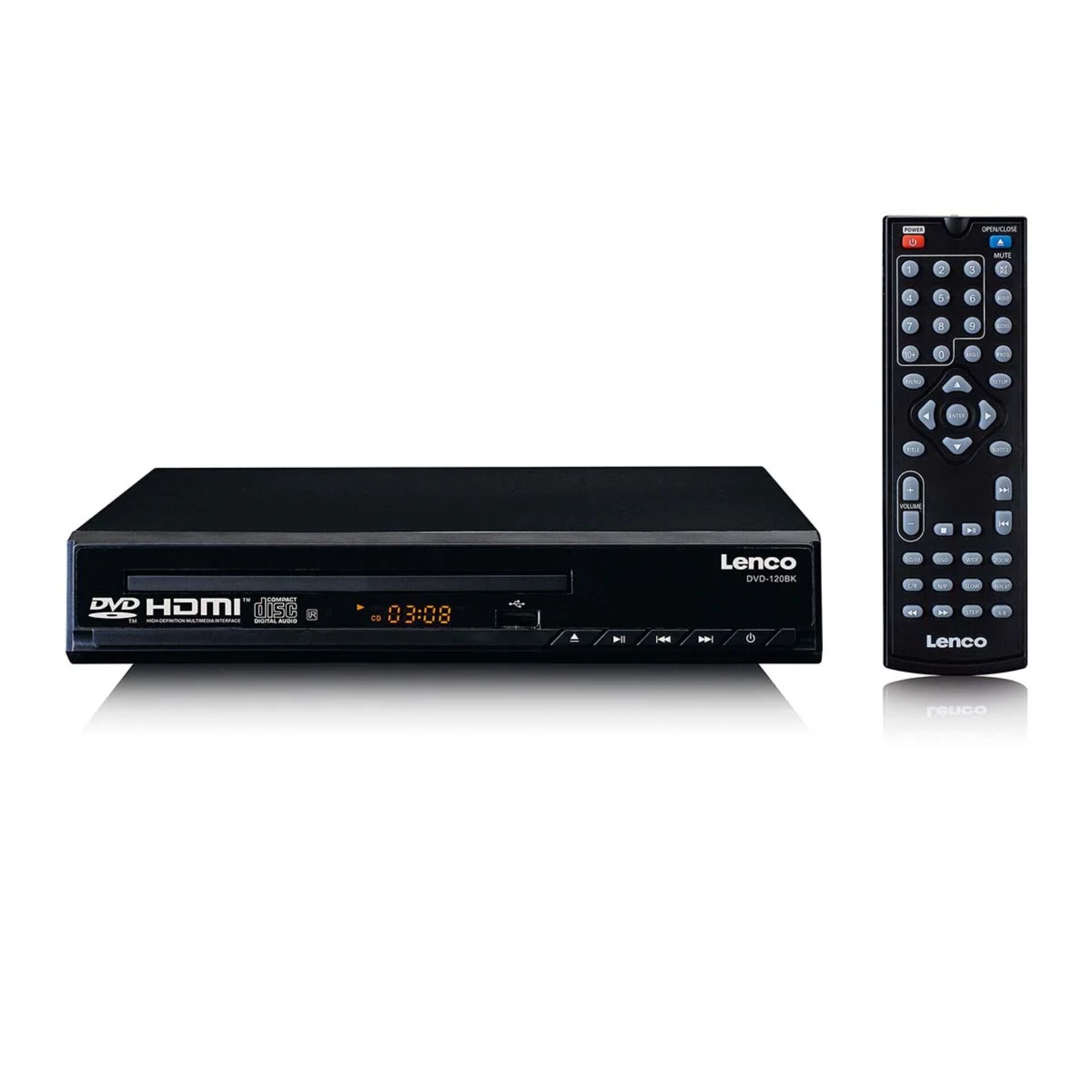 DVD-Player, HDMI, DVD, Fernbedienung, Schwarz