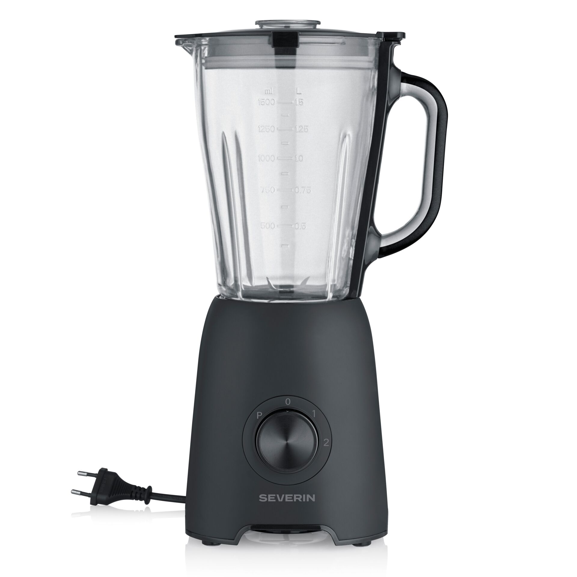 Mixer, Blender, Glass jar, Schwarzer Griff, Glasbehälter