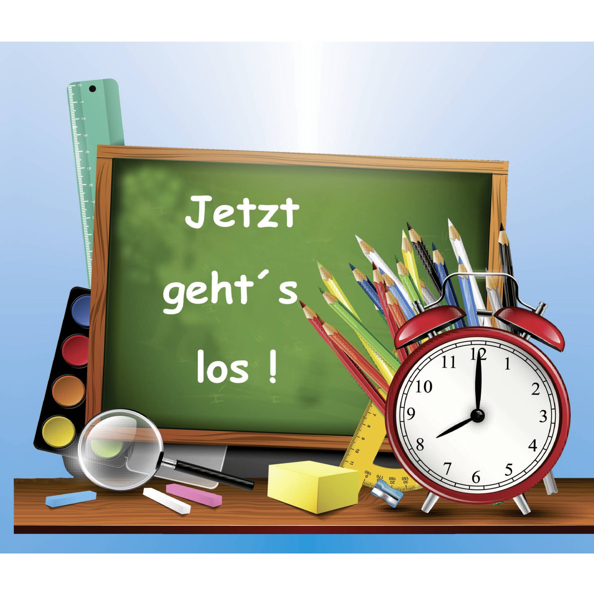 Alarm Clock, Clock, Blackboard