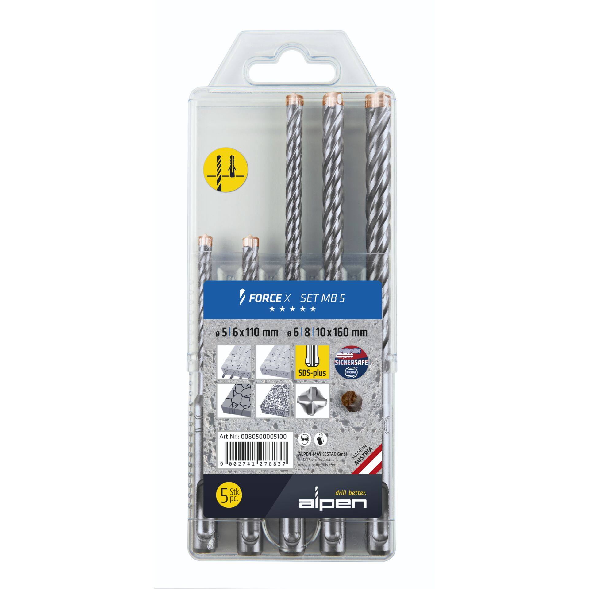 Alpen Set SDS+ FORCE X MB 5  (805+815)