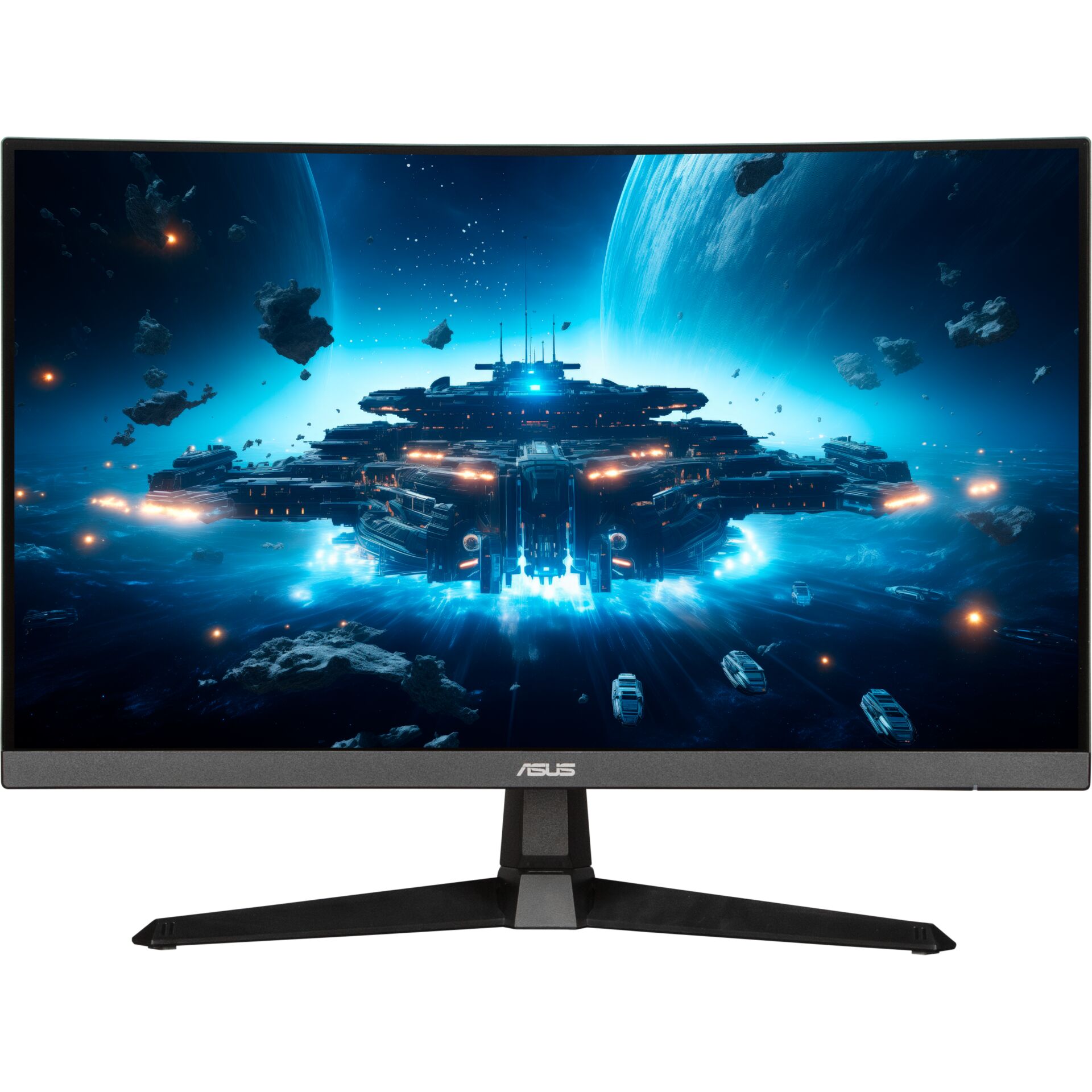 monitor, gaming, LED, ultra-wide?, space scene