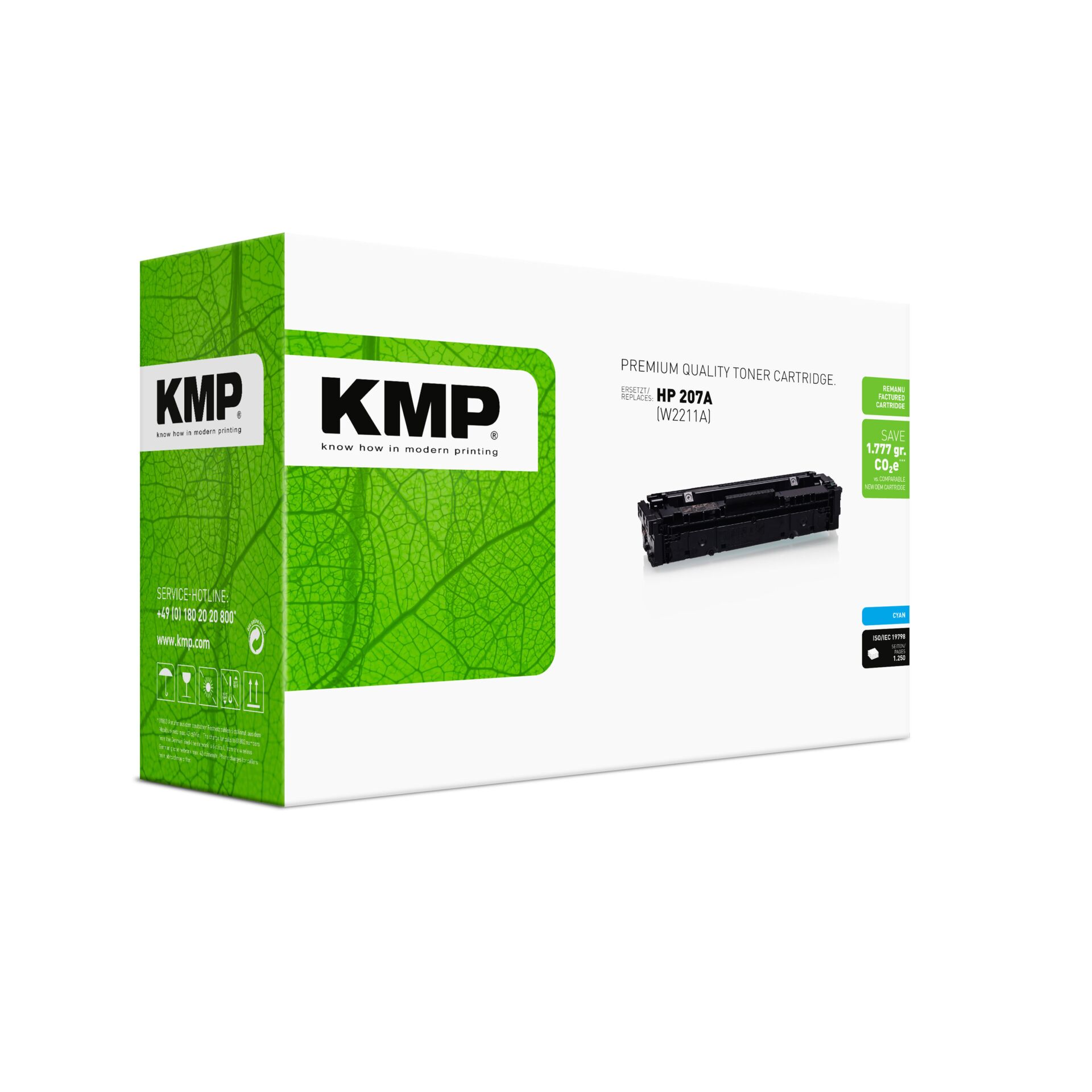 Tonerpatrone, Lasertoner, Schwarzer Toner, HP 207A, Ersatzpatrone, Tonerpatrone, HP 207A, schwarze Patrone, Laserdrucker-Toner, KMP-Verpackung