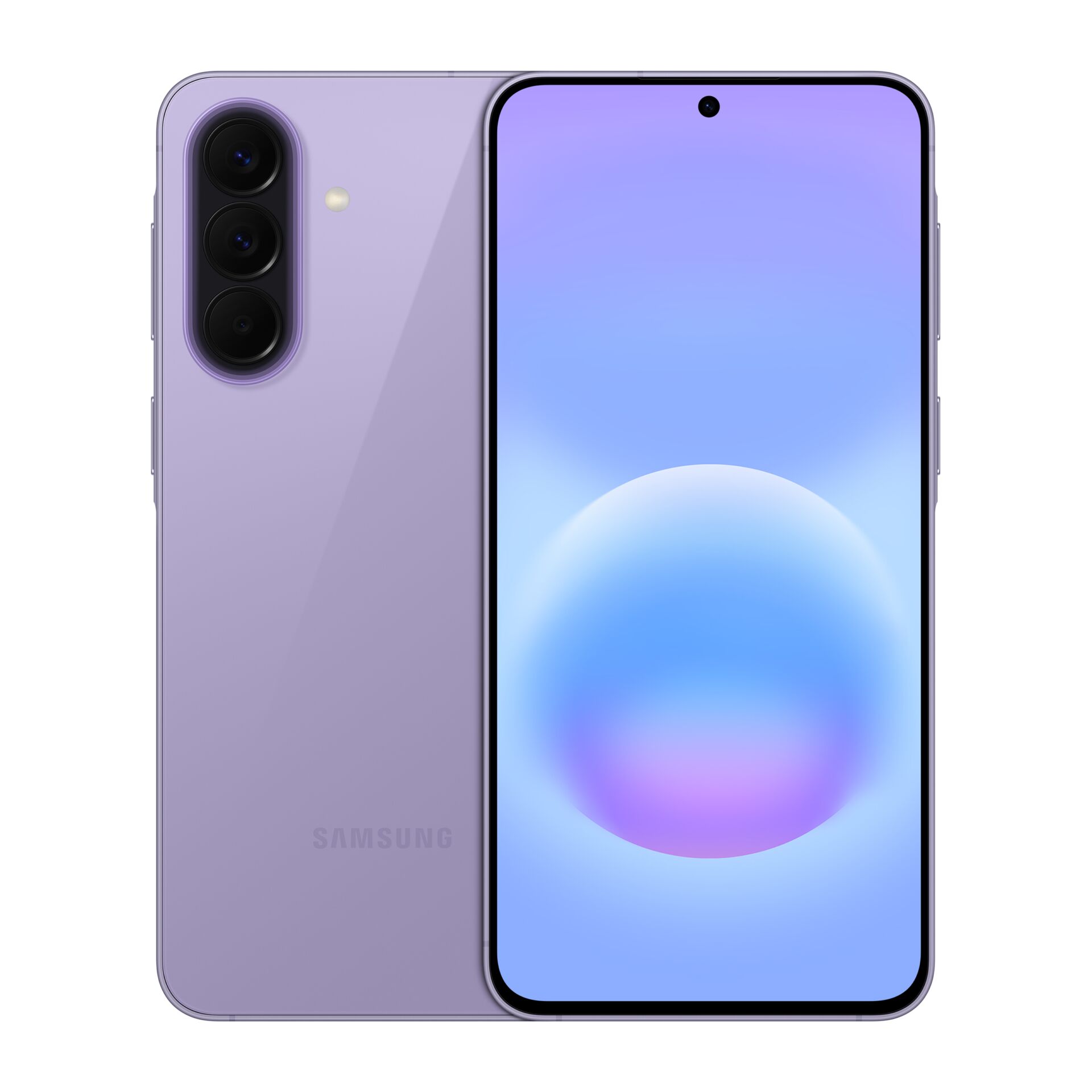 smartphone, Lavendel, Kamera-Triple, randloses-Edge, Dreifach-Kamera