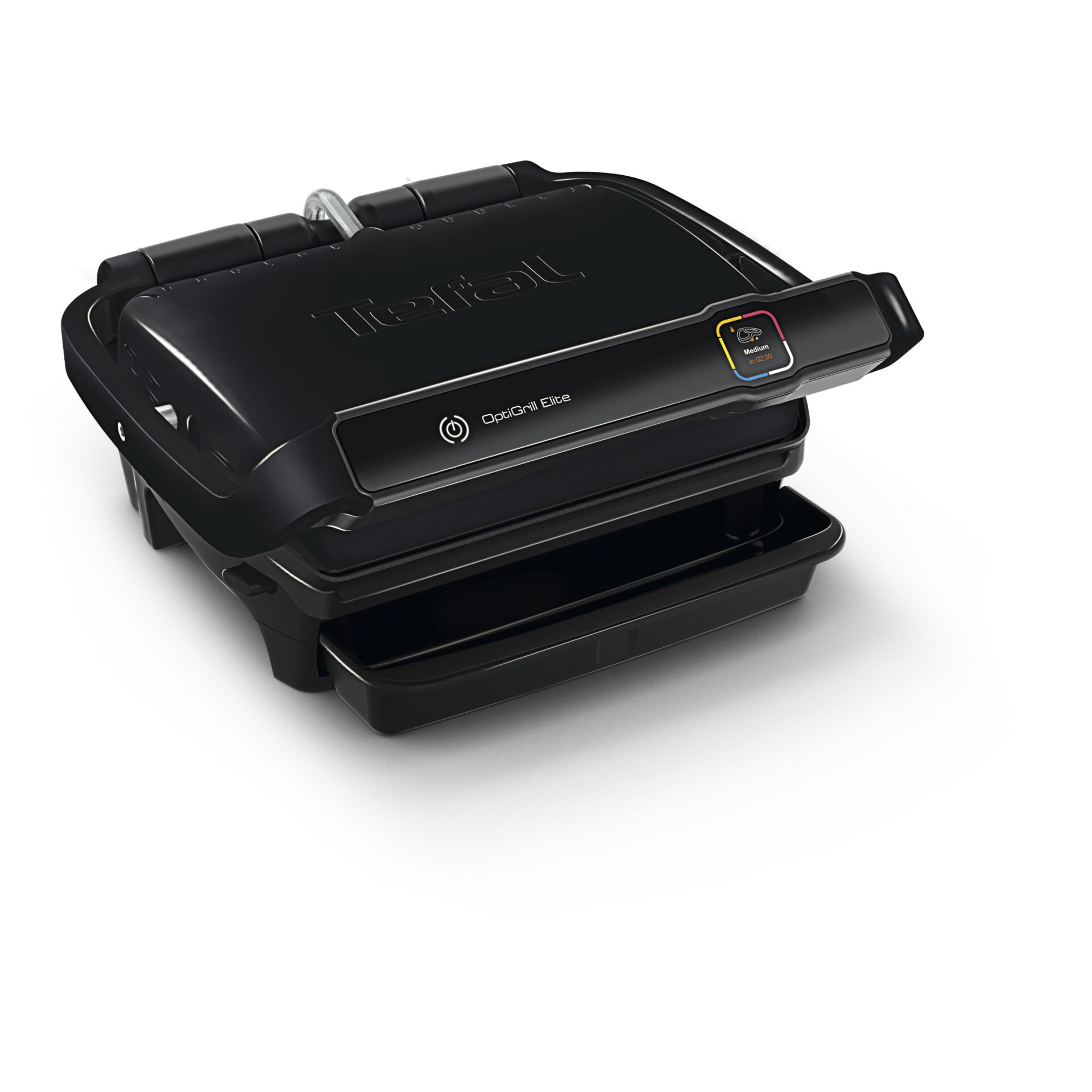 Kontaktgrill, Grillplatte, Elektrischer Grill, Aufklappbar, schwarz