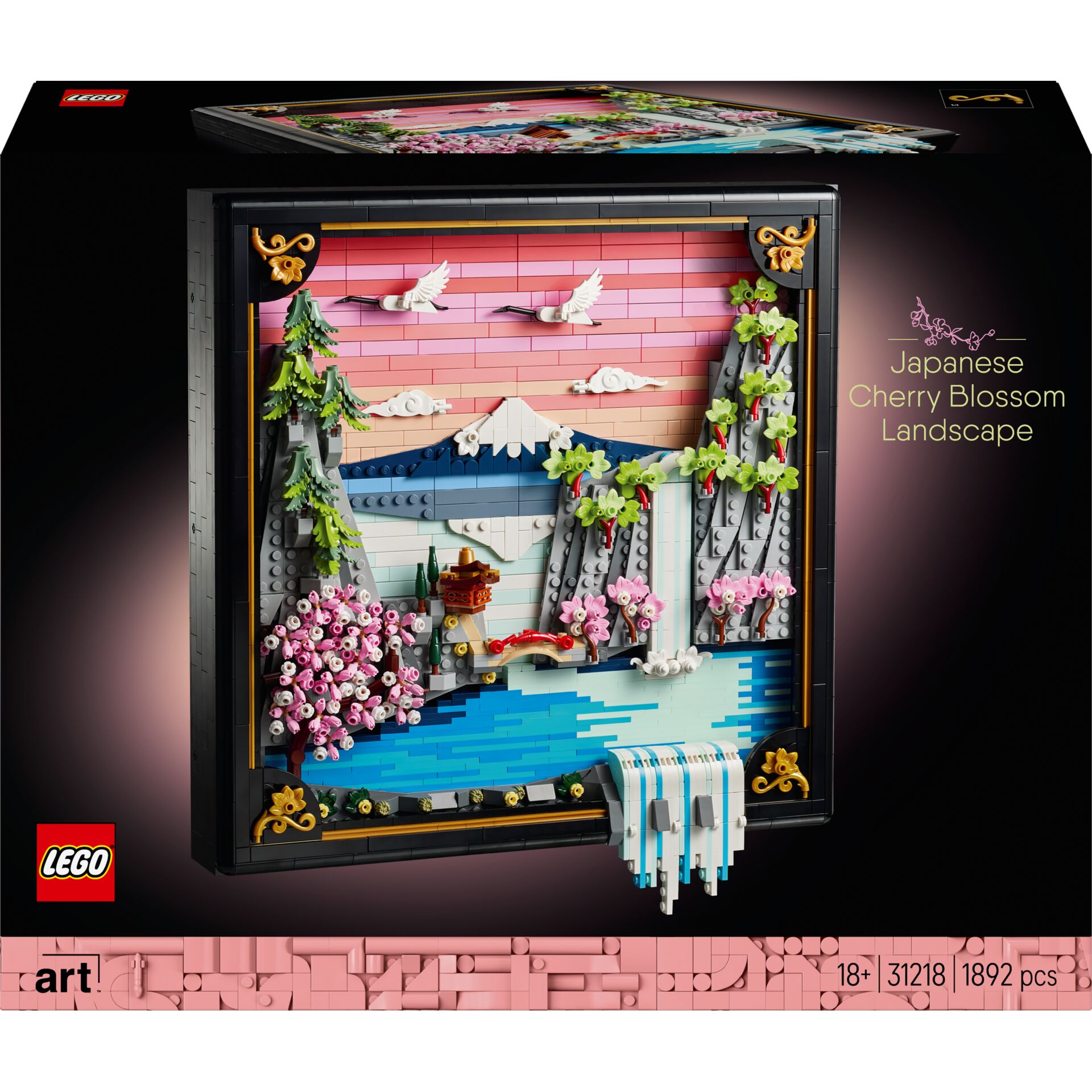 Lego Art, Lego Box, Japanese Cherry Blossom, Landschaft, Ausstellungsstück